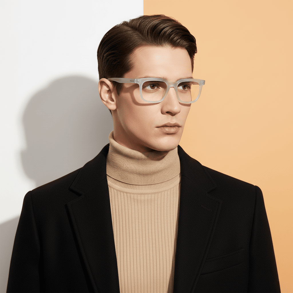 White Square Frame for Men +VIBE