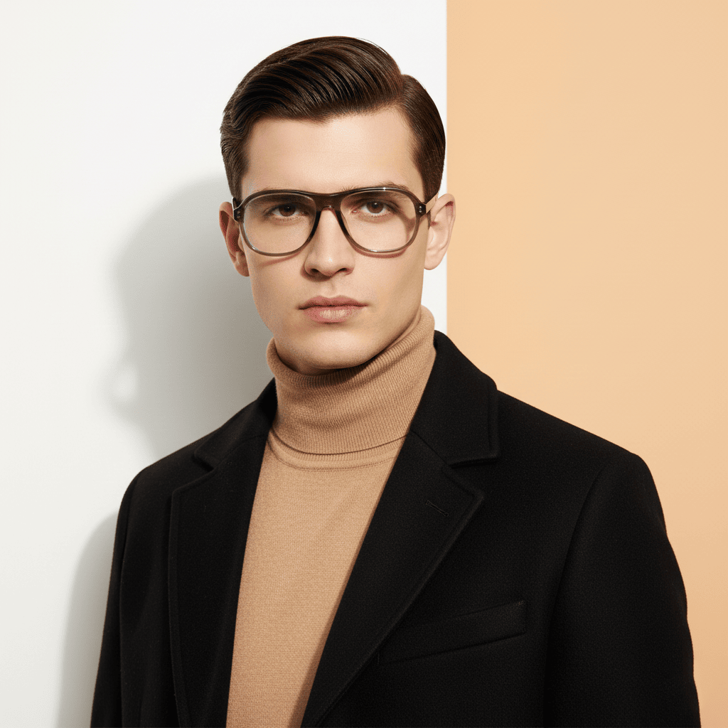 Brown Aviator Frame for Men +VIBE