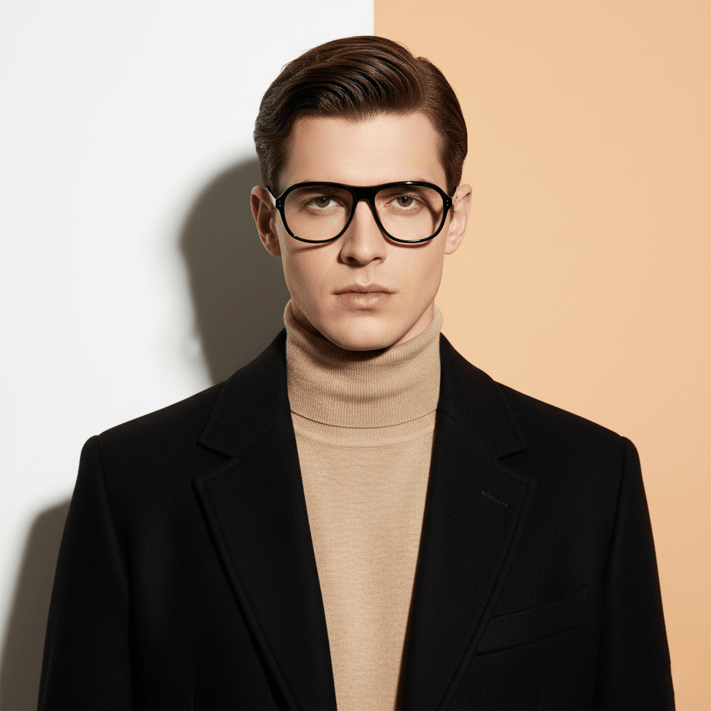 Black Aviator Frame for Men +VIBE