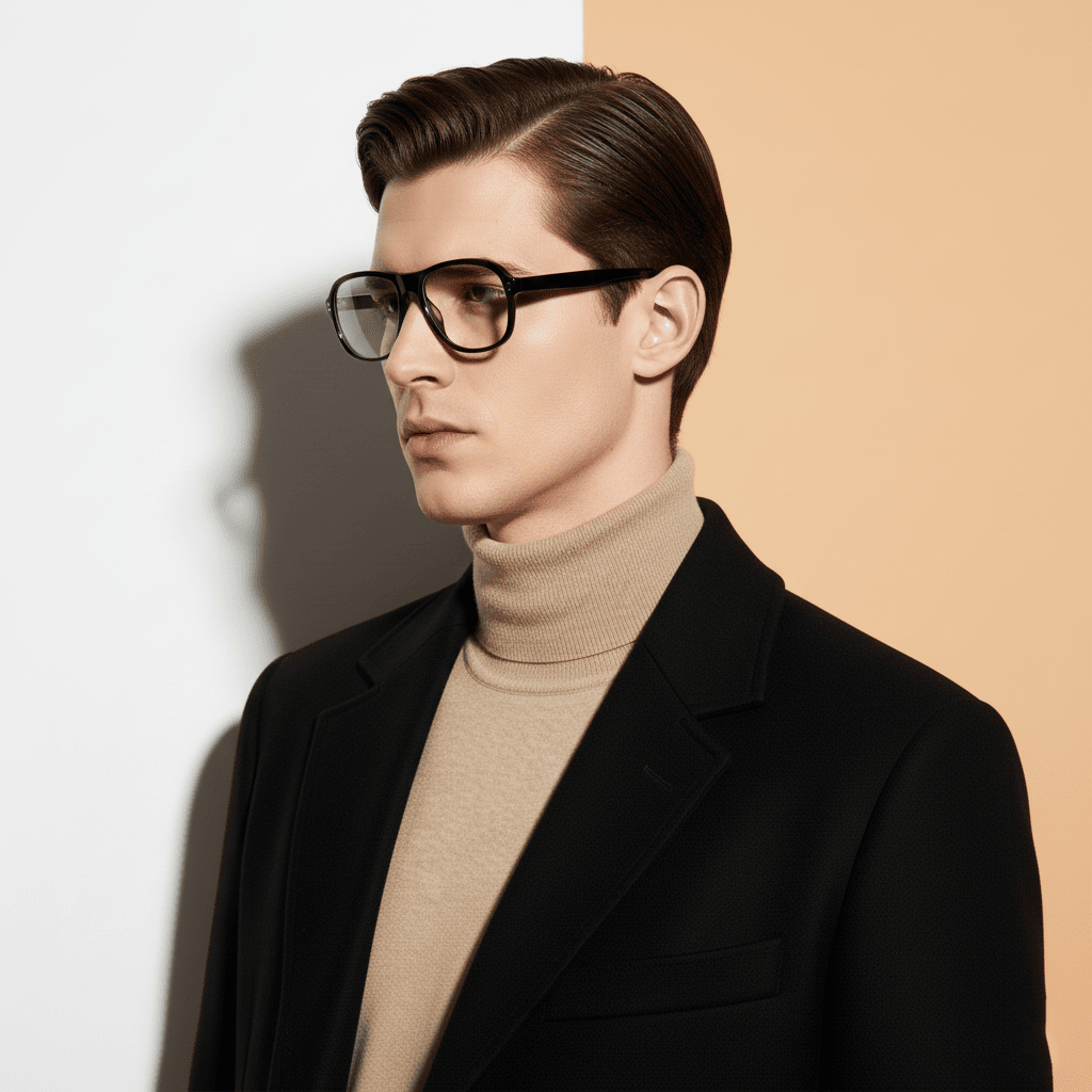 Black Aviator Frame for Men +VIBE