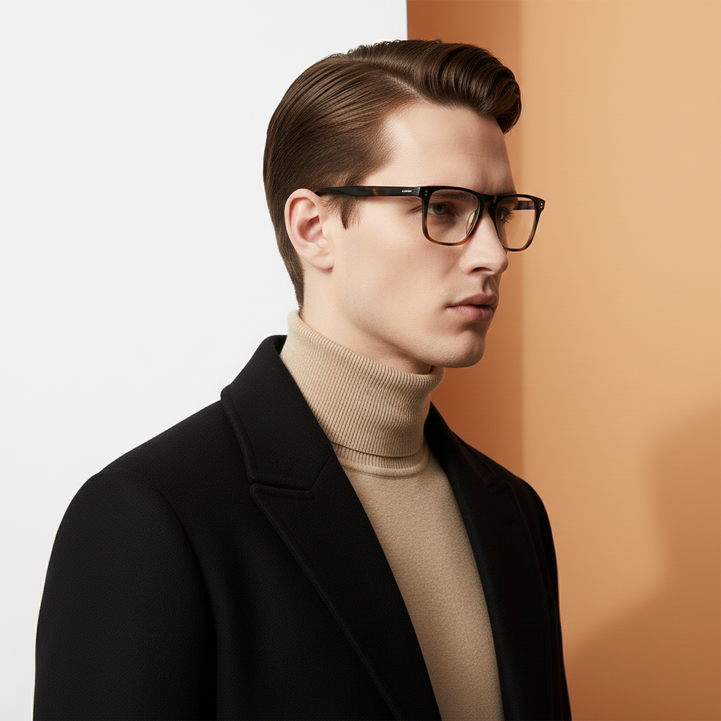 Black Rectangle Frame for Men +VIBE