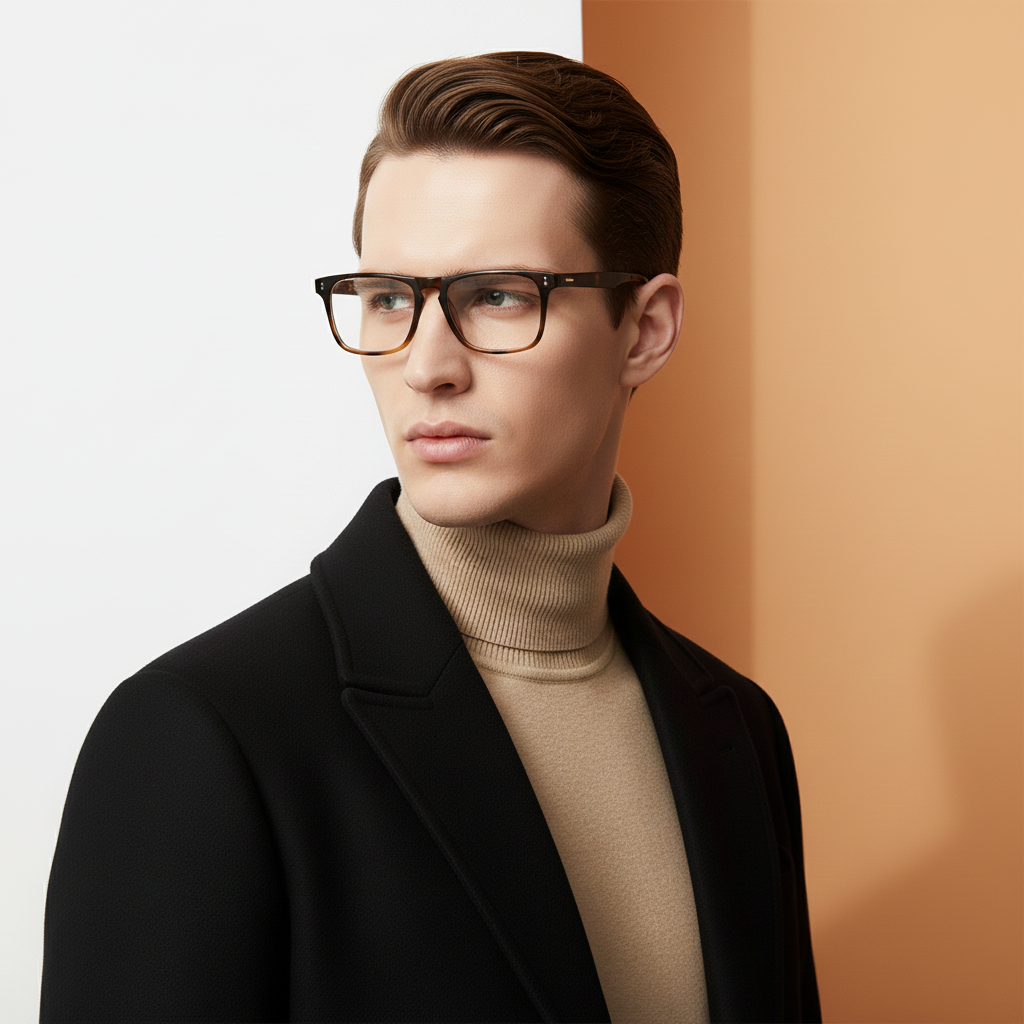 Black Rectangle Frame for Men +VIBE