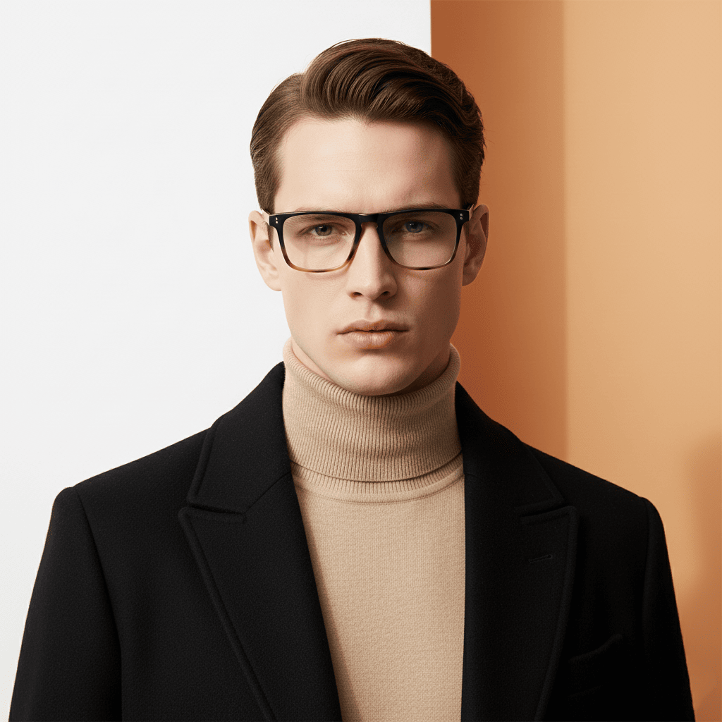Black Rectangle Frame for Men +VIBE