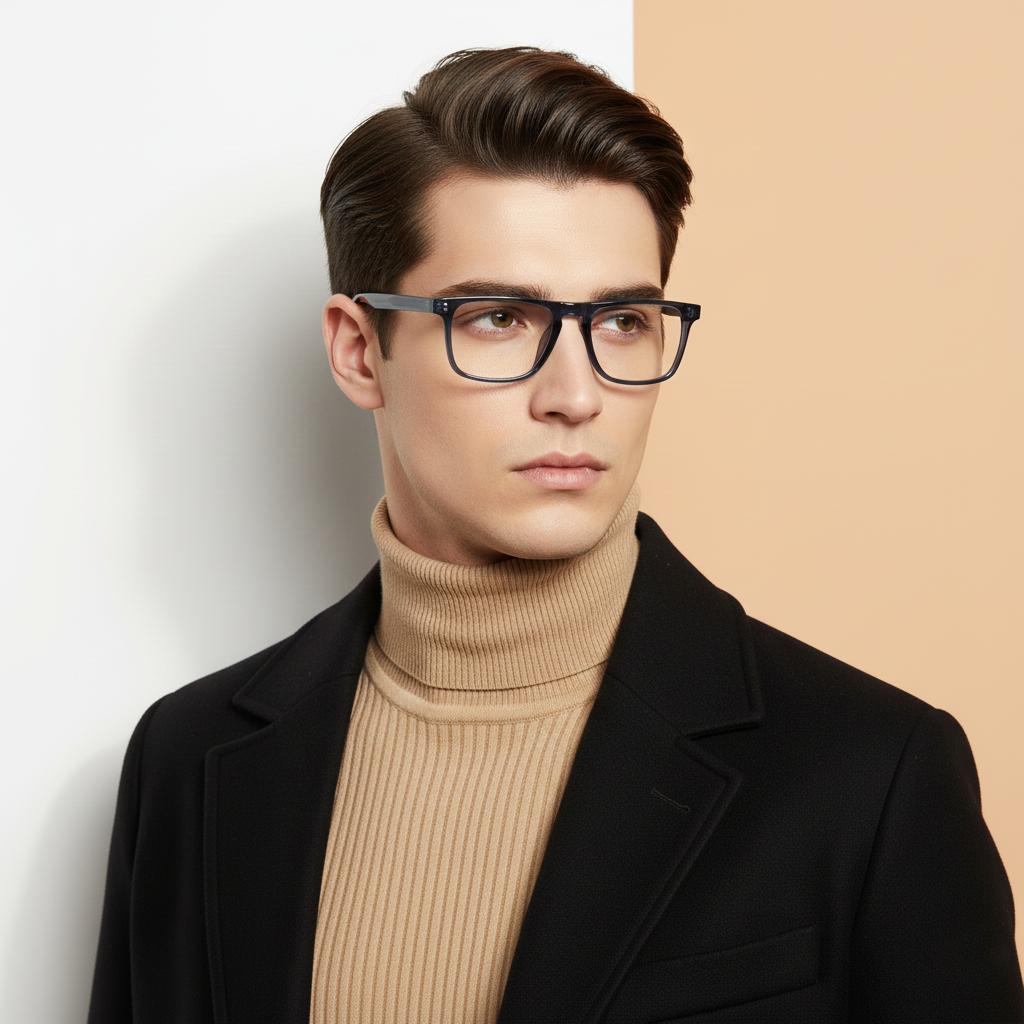 Blue Rectangle Frame for Men +VIBE
