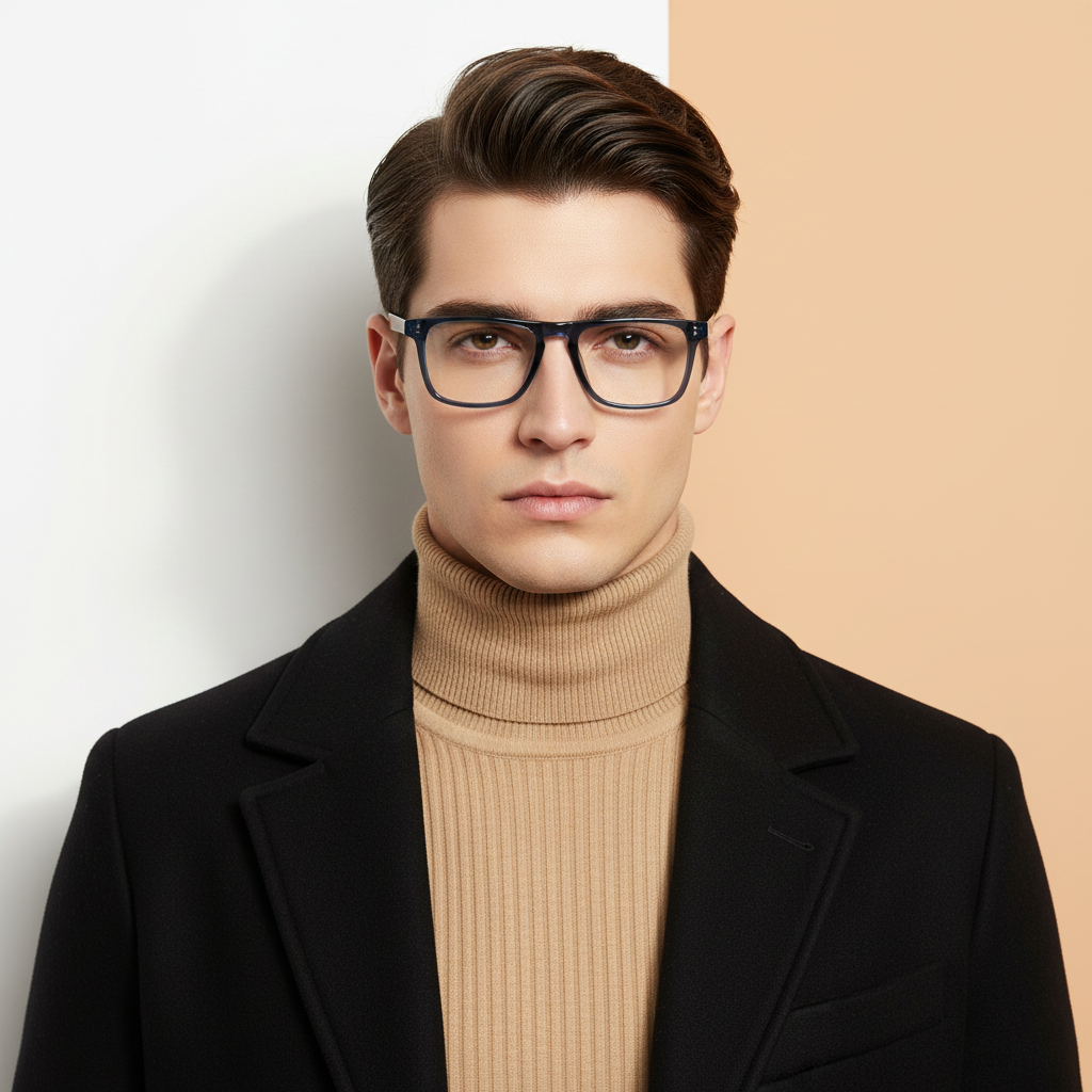 Blue Rectangle Frame for Men +VIBE