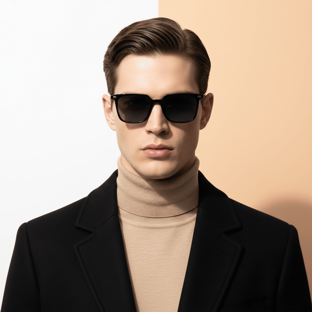 Black Square Sunglasses for Men