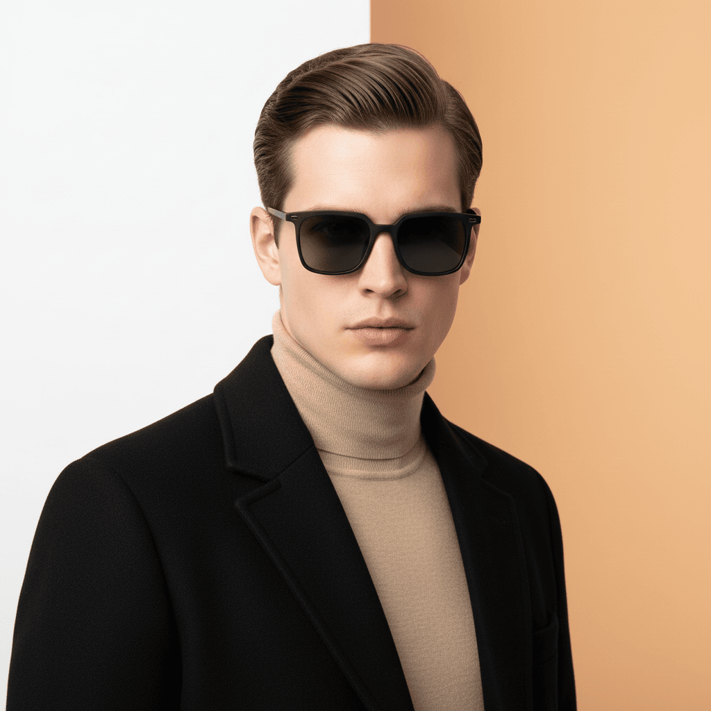 Black Square Sunglasses for Men