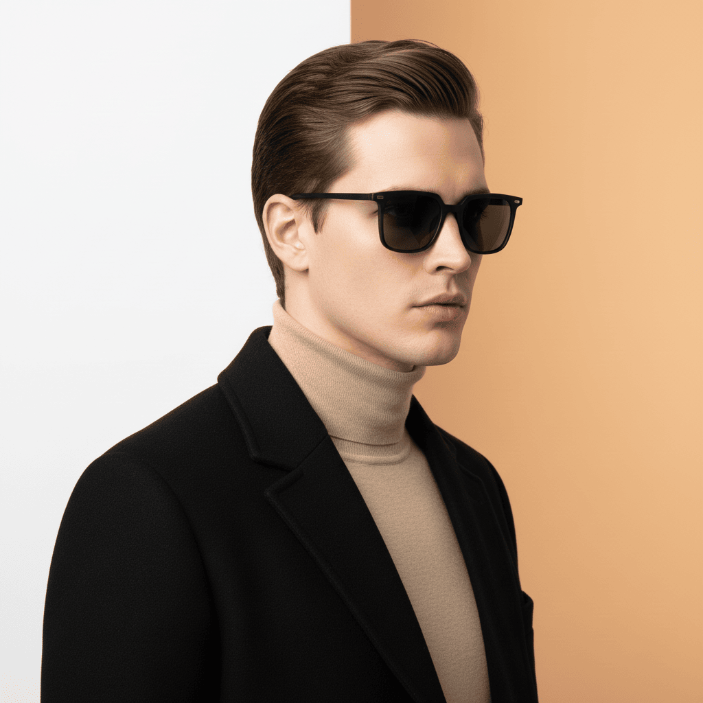 Black Square Sunglasses for Men