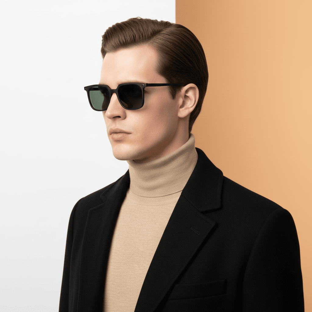 Black Square Sunglasses for Men