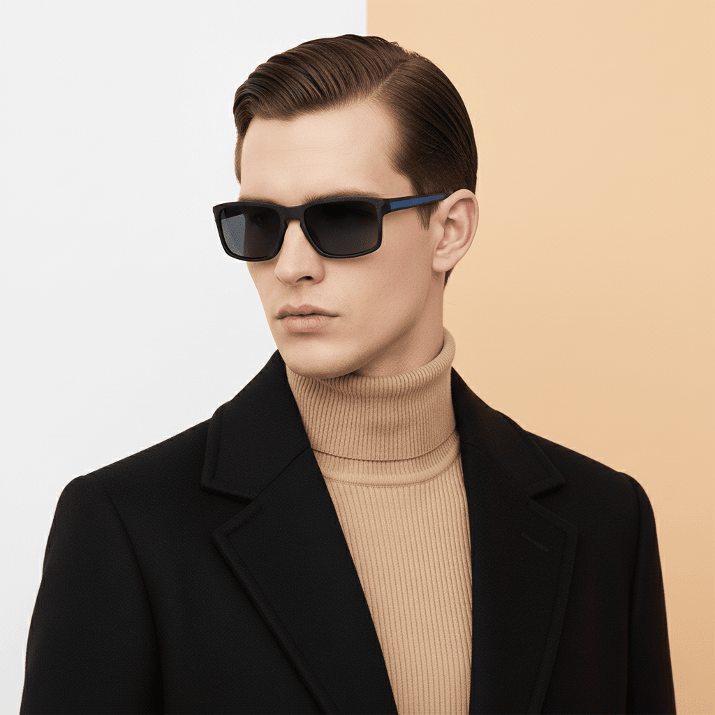 Black Rectangle  Sunglasses for Men