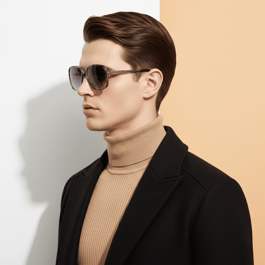 Metallic Aviator Sunglasses for Men