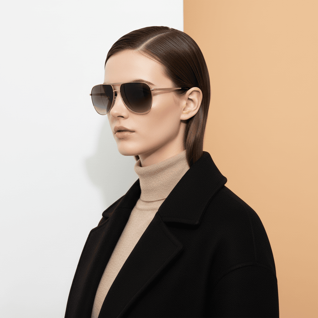 Gold Aviator Sunglasses for Men