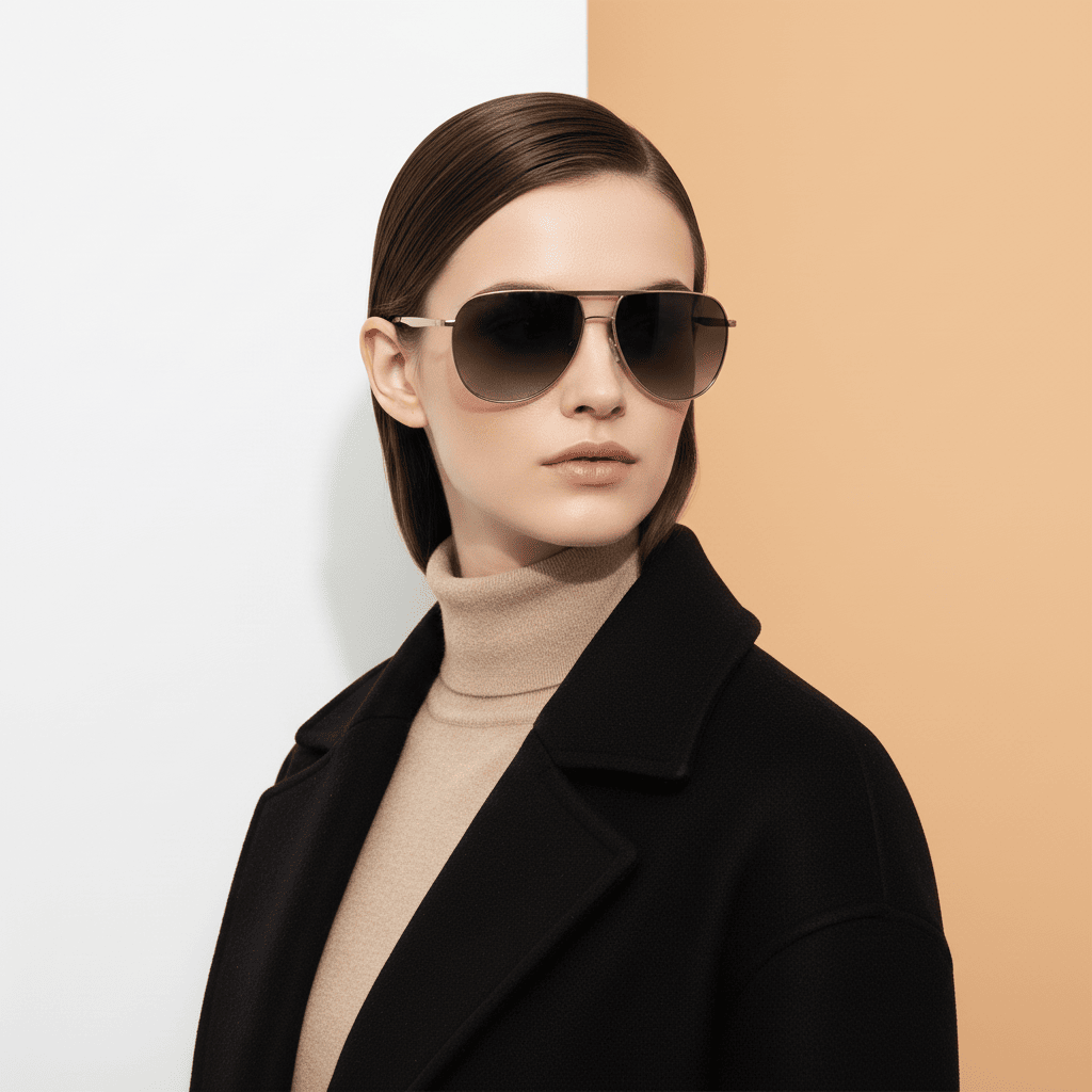 Gold Aviator Sunglasses for Men