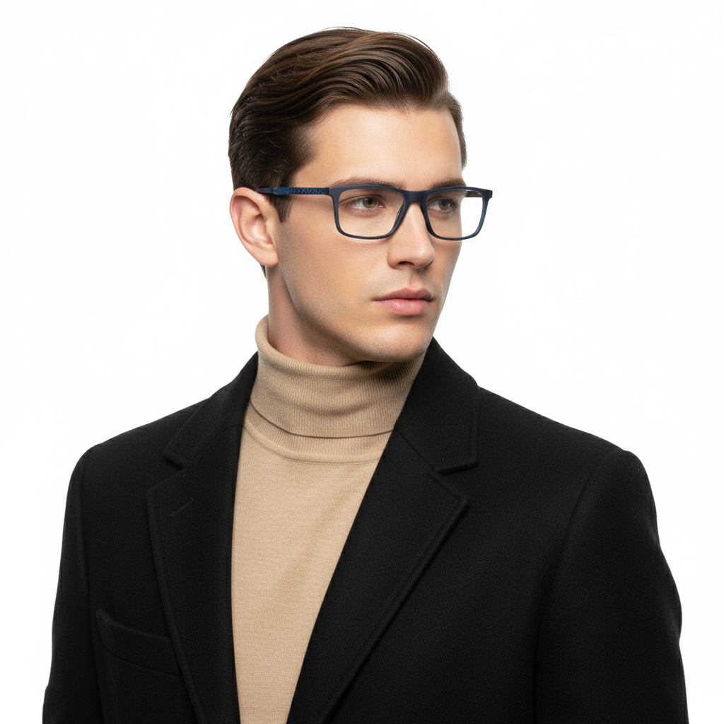Blue Rectangle Frame for Men +VIBE