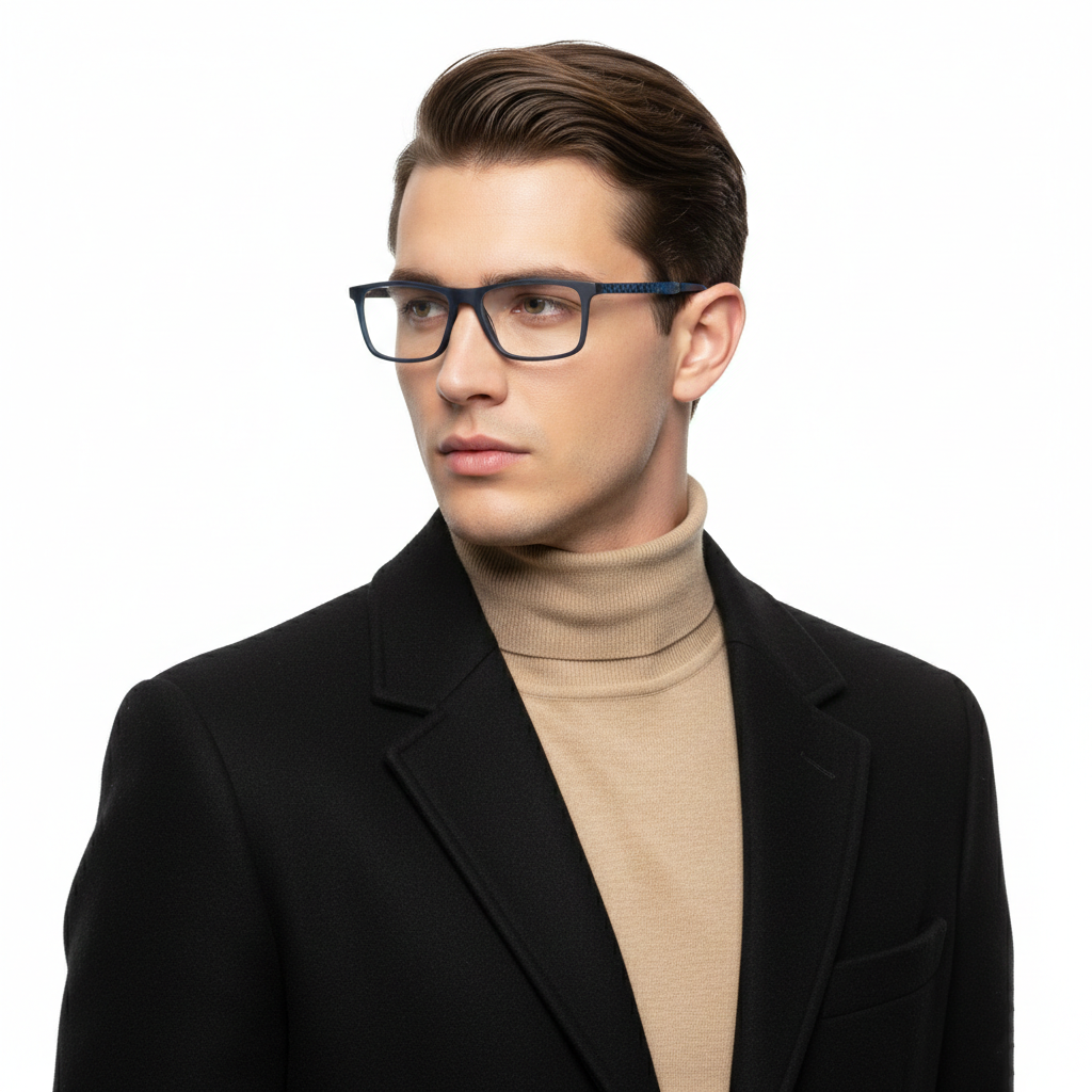 Blue Rectangle Frame for Men +VIBE