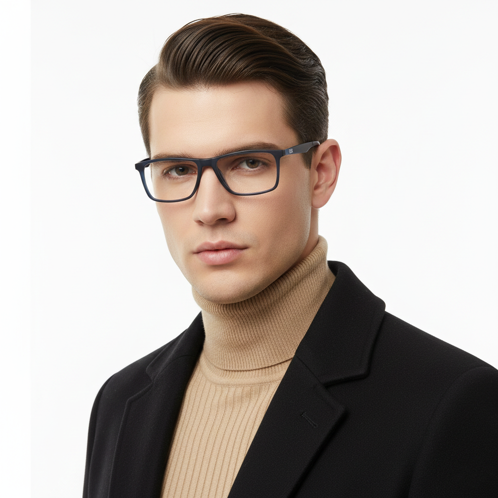 Blue Rectangle Frame for Men +VIBE