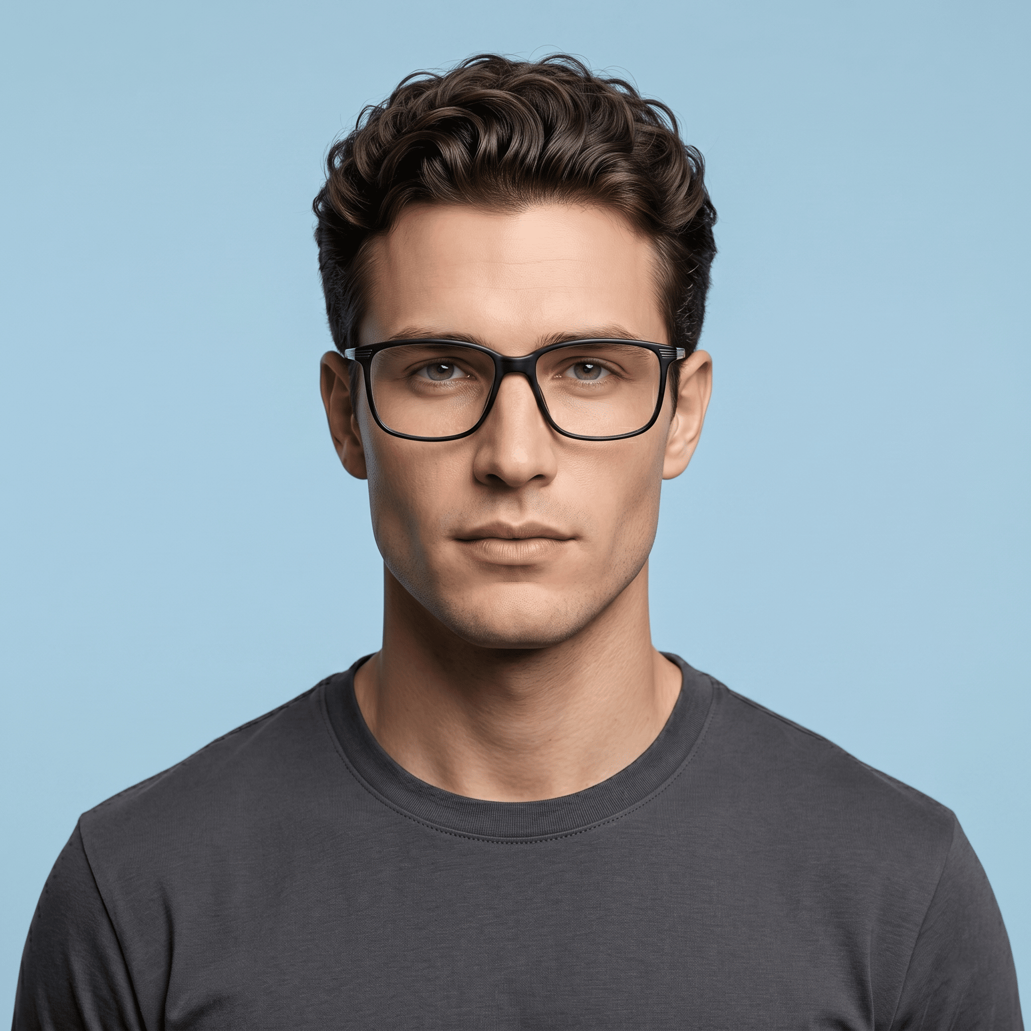 Black Rectangle Frames for Men