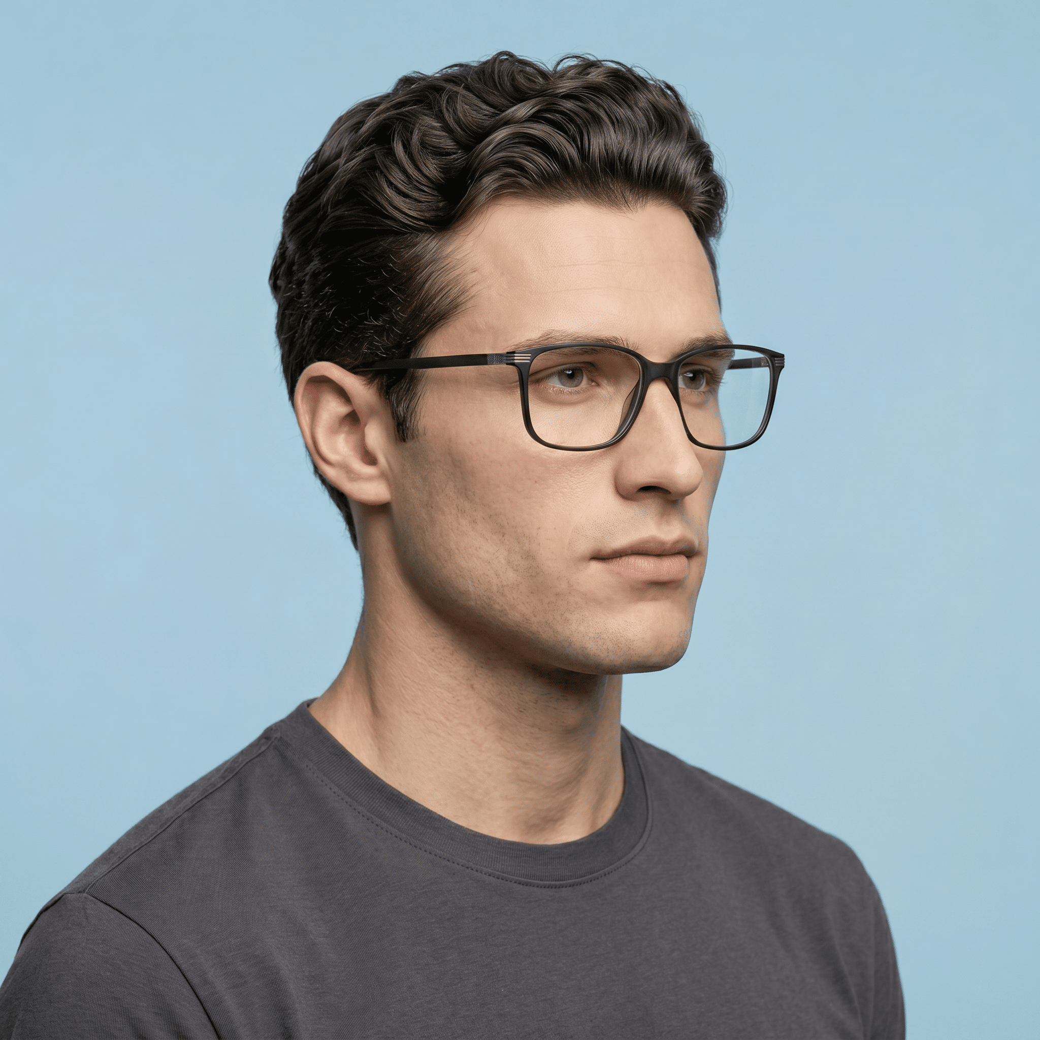 Black Rectangle Frames for Men