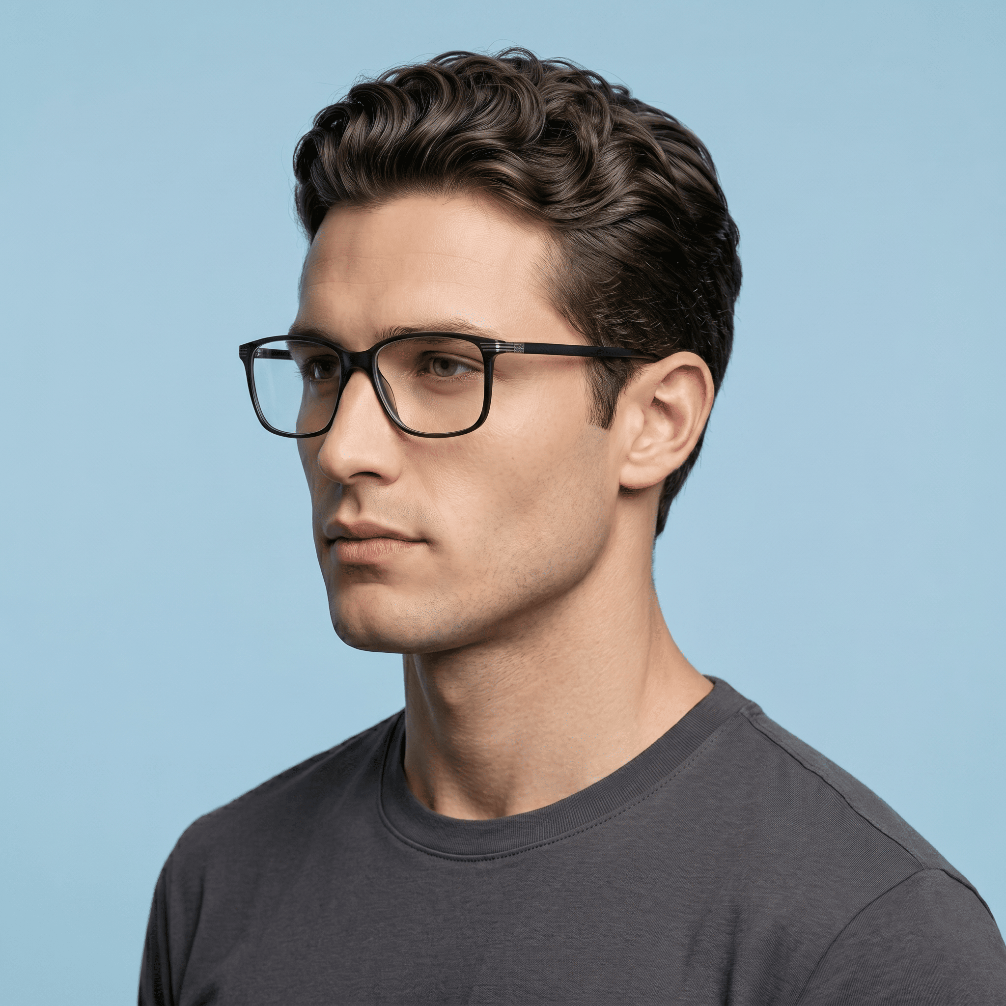 Black Rectangle Frames for Men