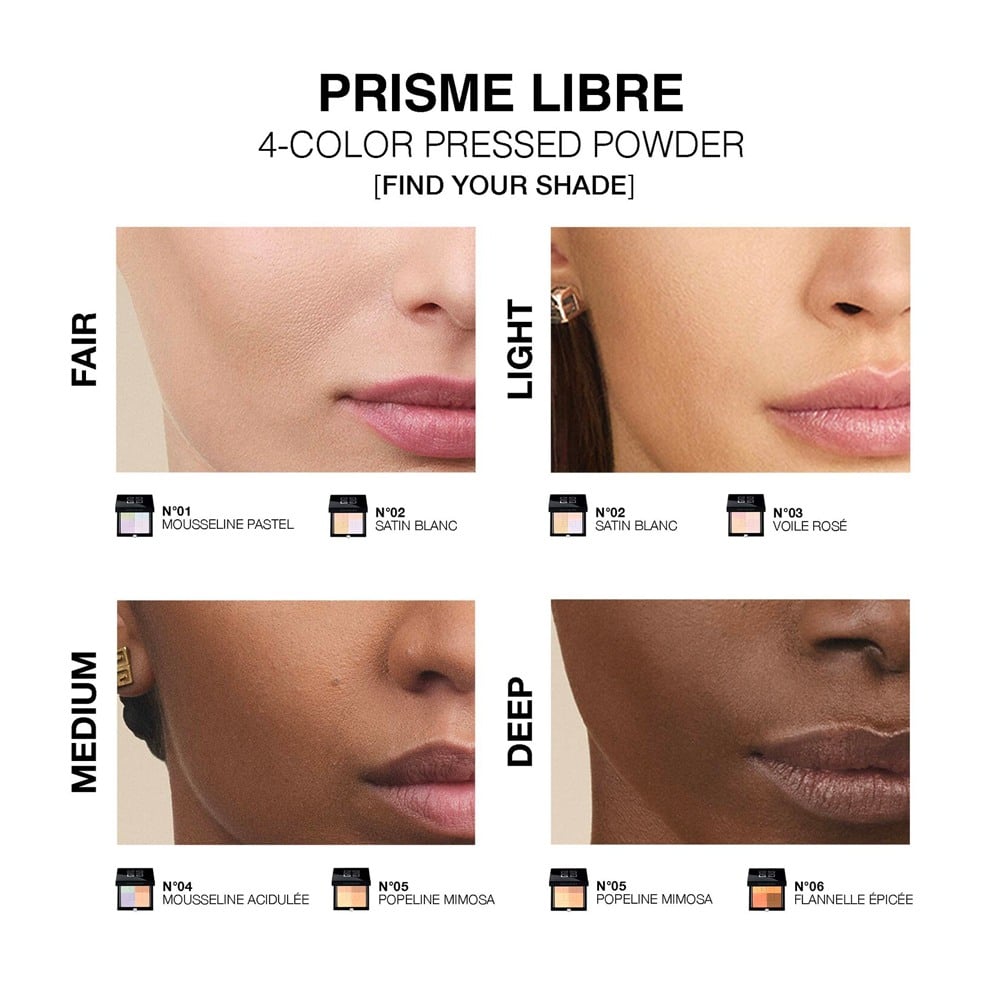 Prisme Libre 4-Color Pressed Powder • N01 - Mousseline Pastel