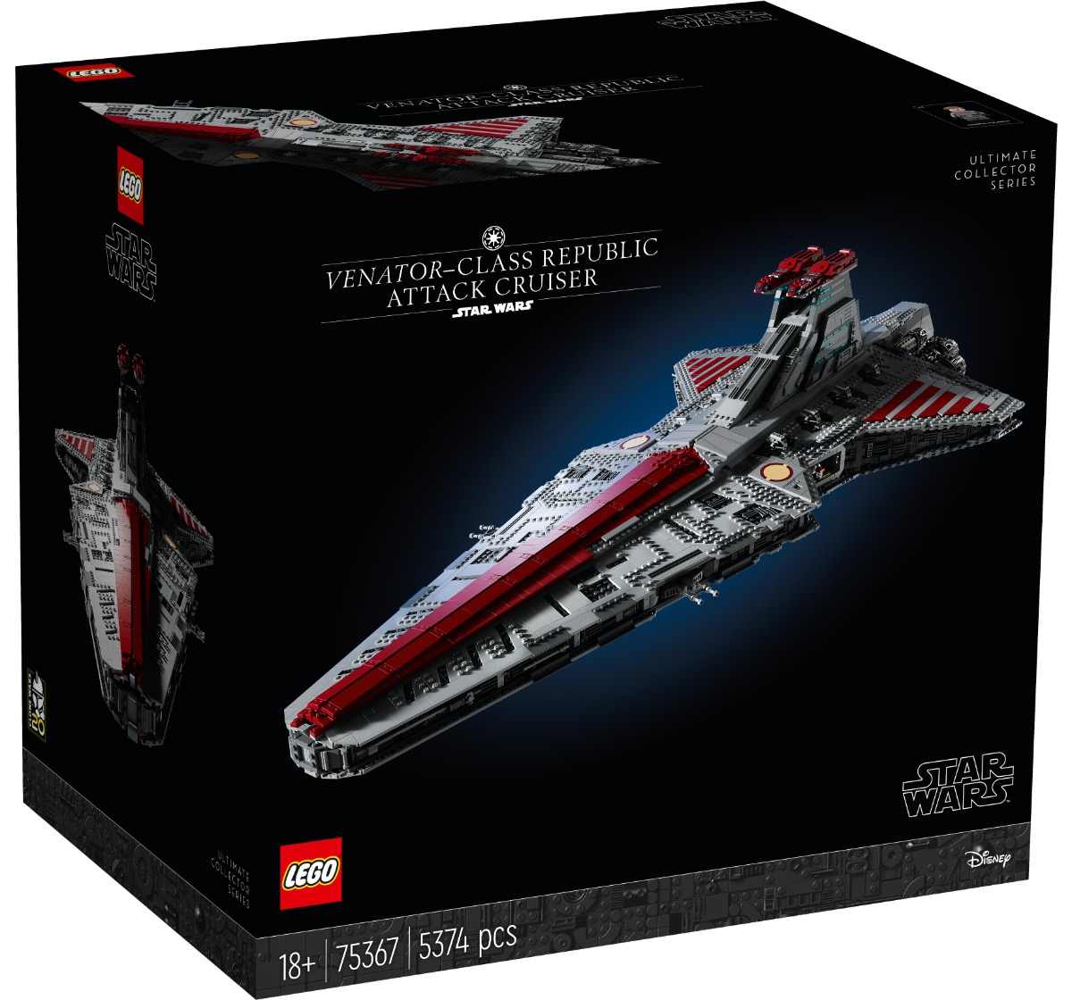 ABU5000cクラシックレッド LEGO Star Wars Venator-Class Republic Attack Cruiser 75367