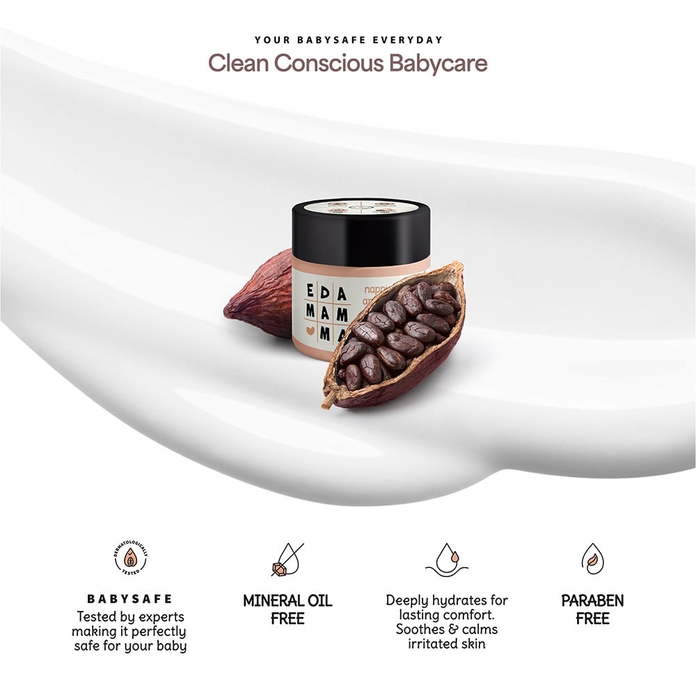 nappy-happy anti-rash balm with cocoa butter - 100 gms