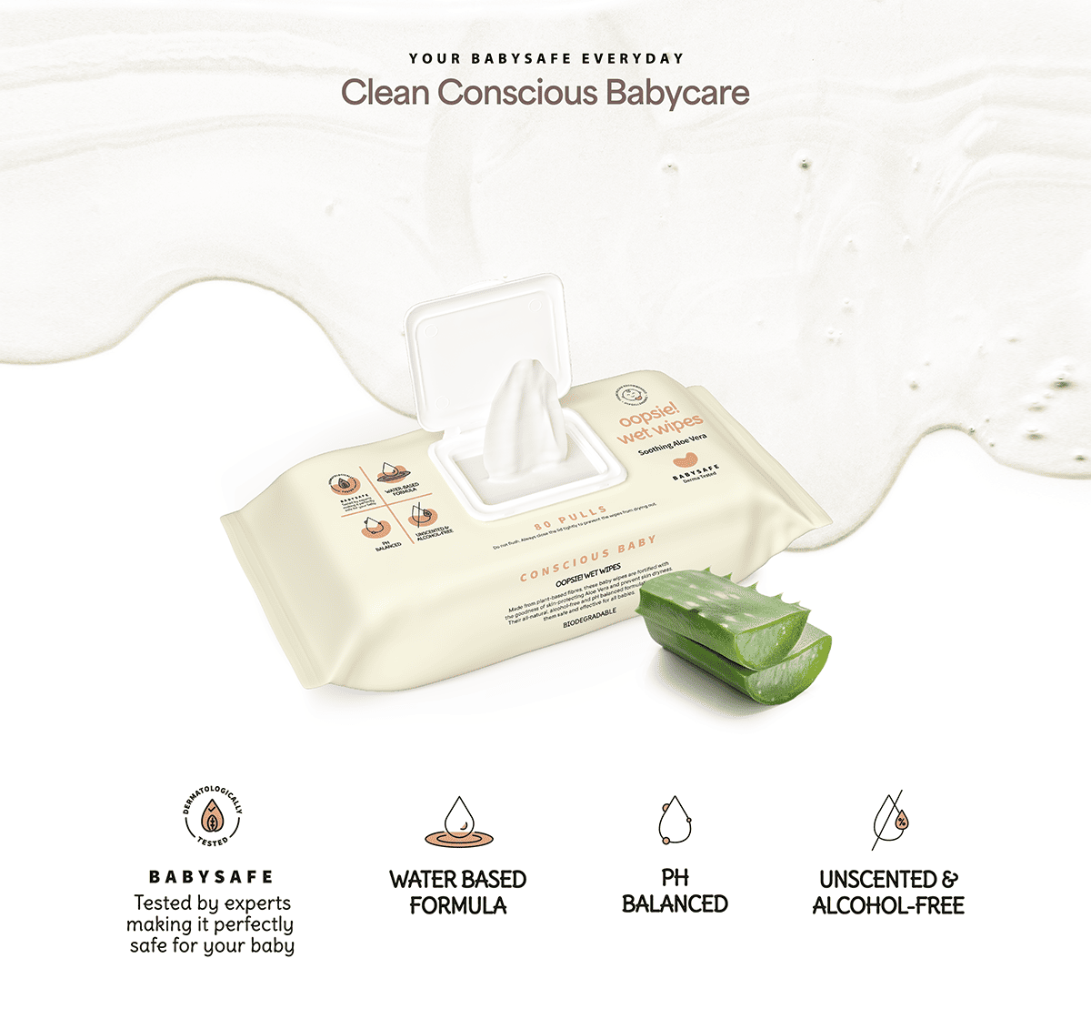 Oopsie! wet wipes - 80 pulls