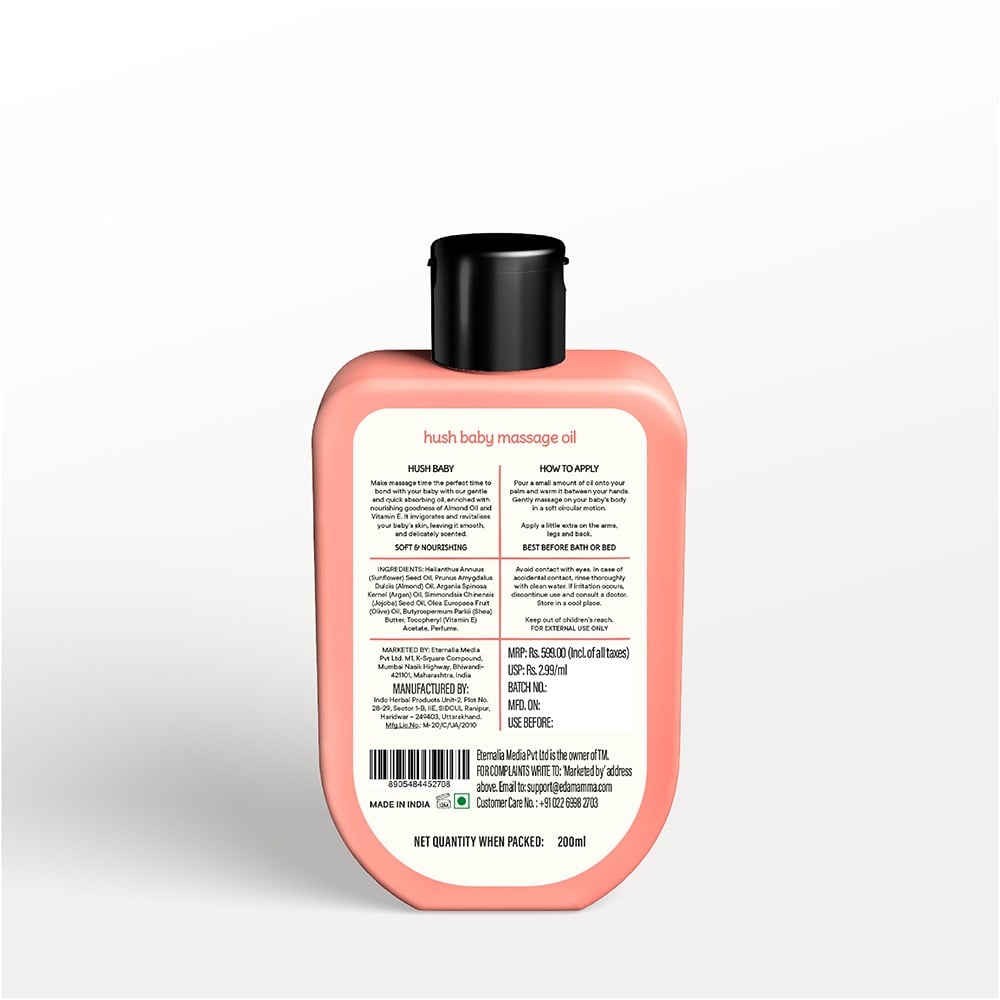 hush baby massage oil - 200 ml