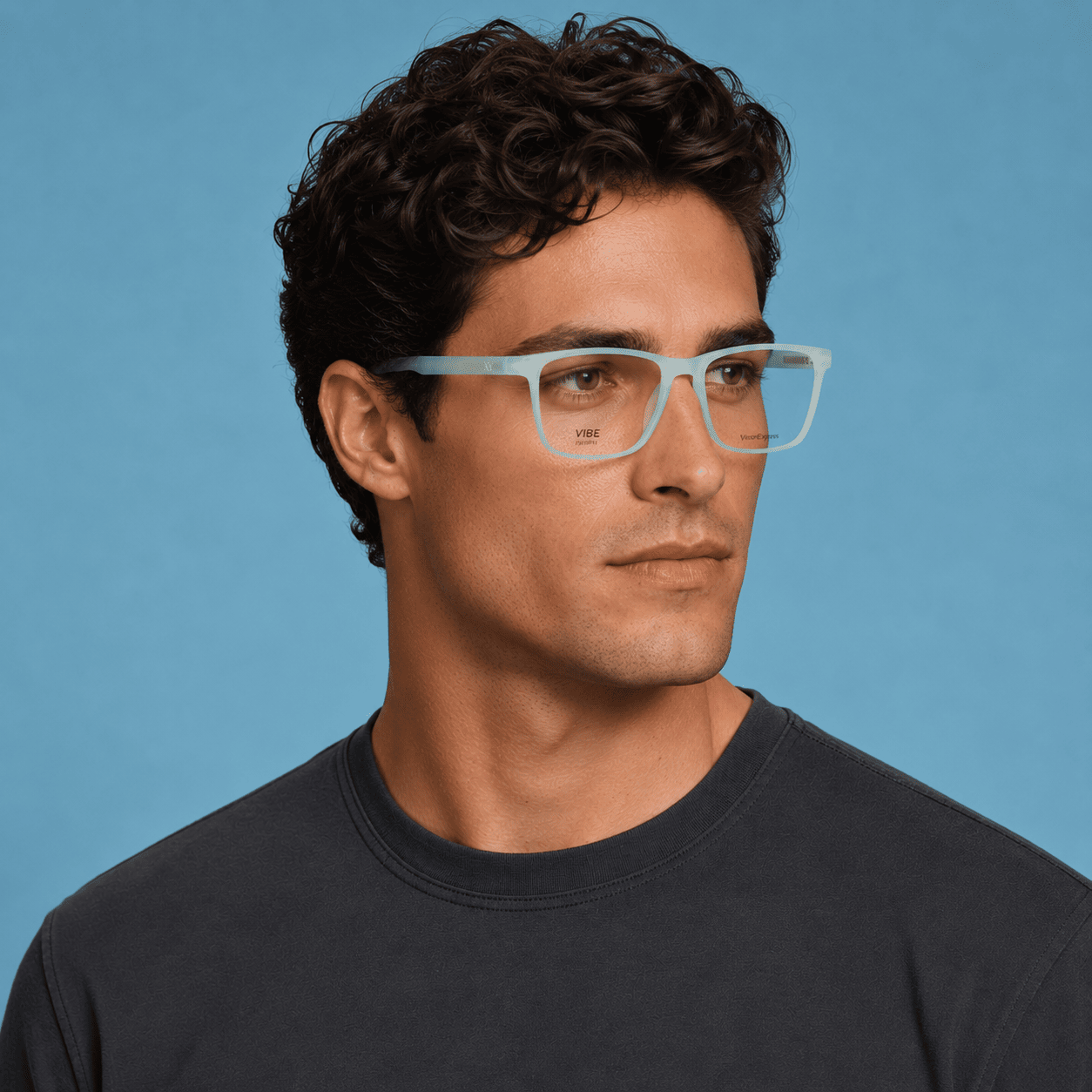 Blue Square Frames for Men
