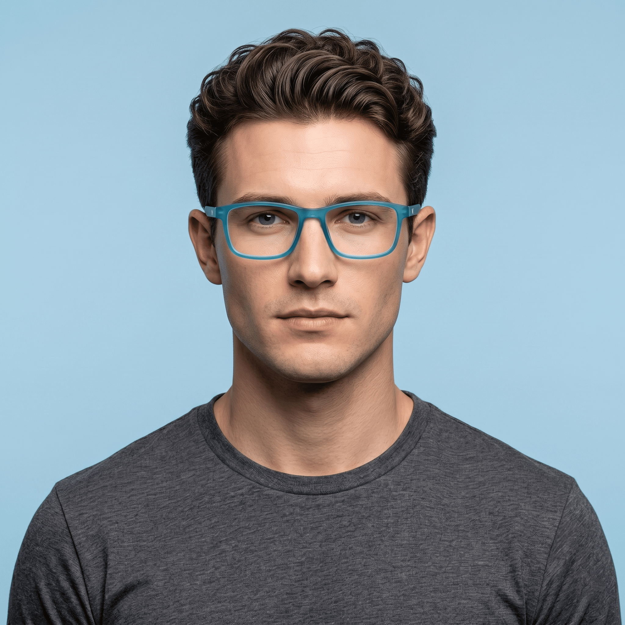 Teal Square Frames for Men