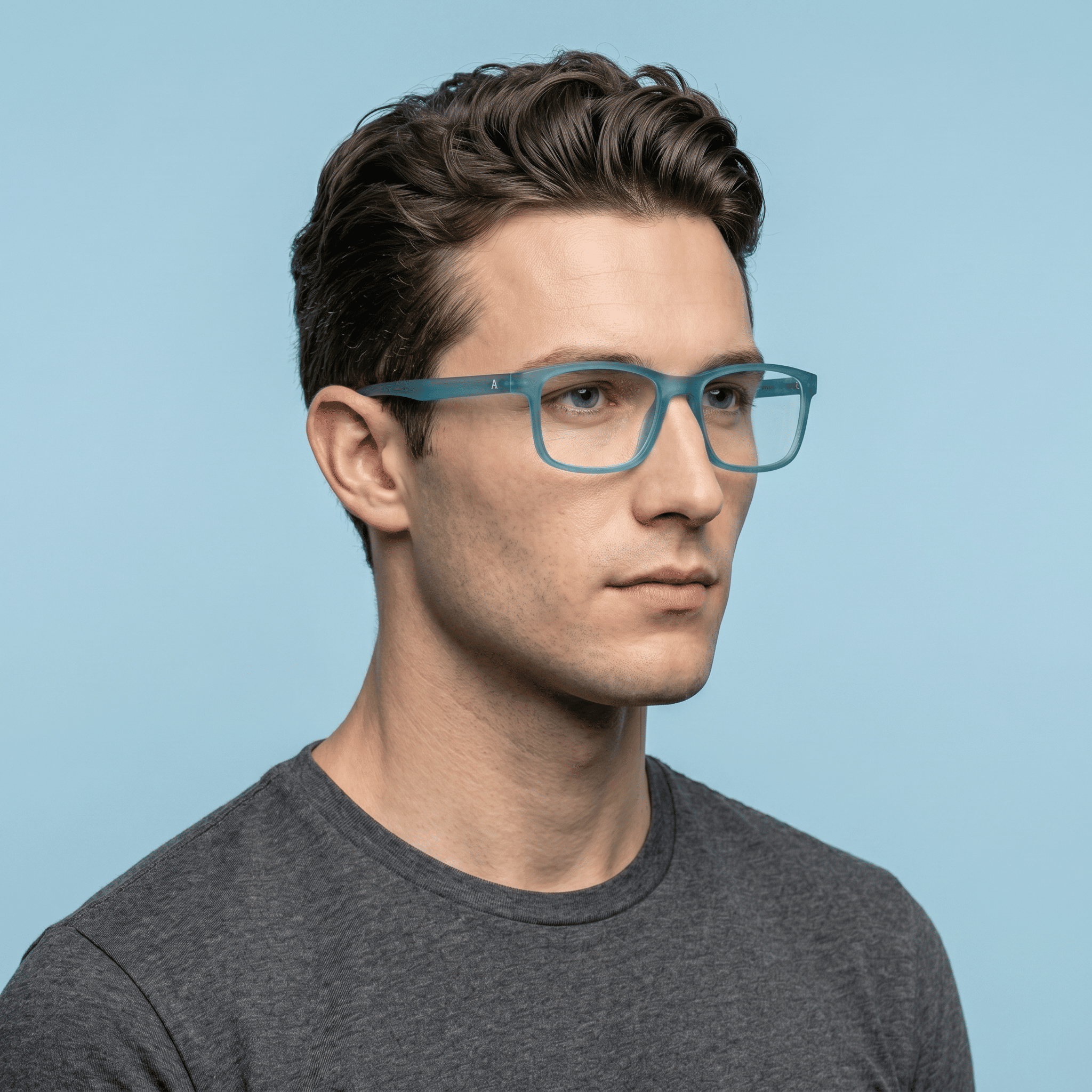 Teal Square Frames for Men
