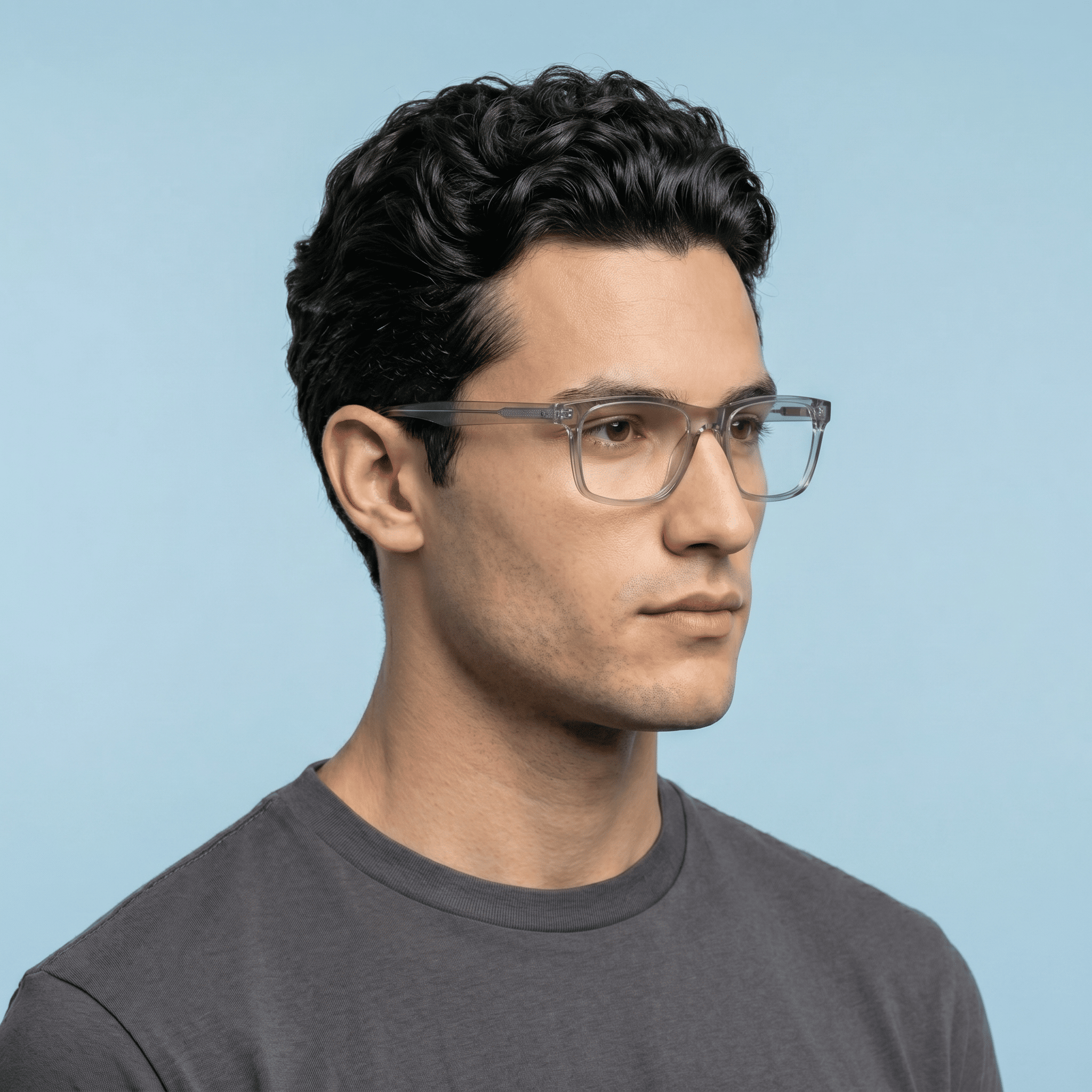 Grey Square Frames for Unisex