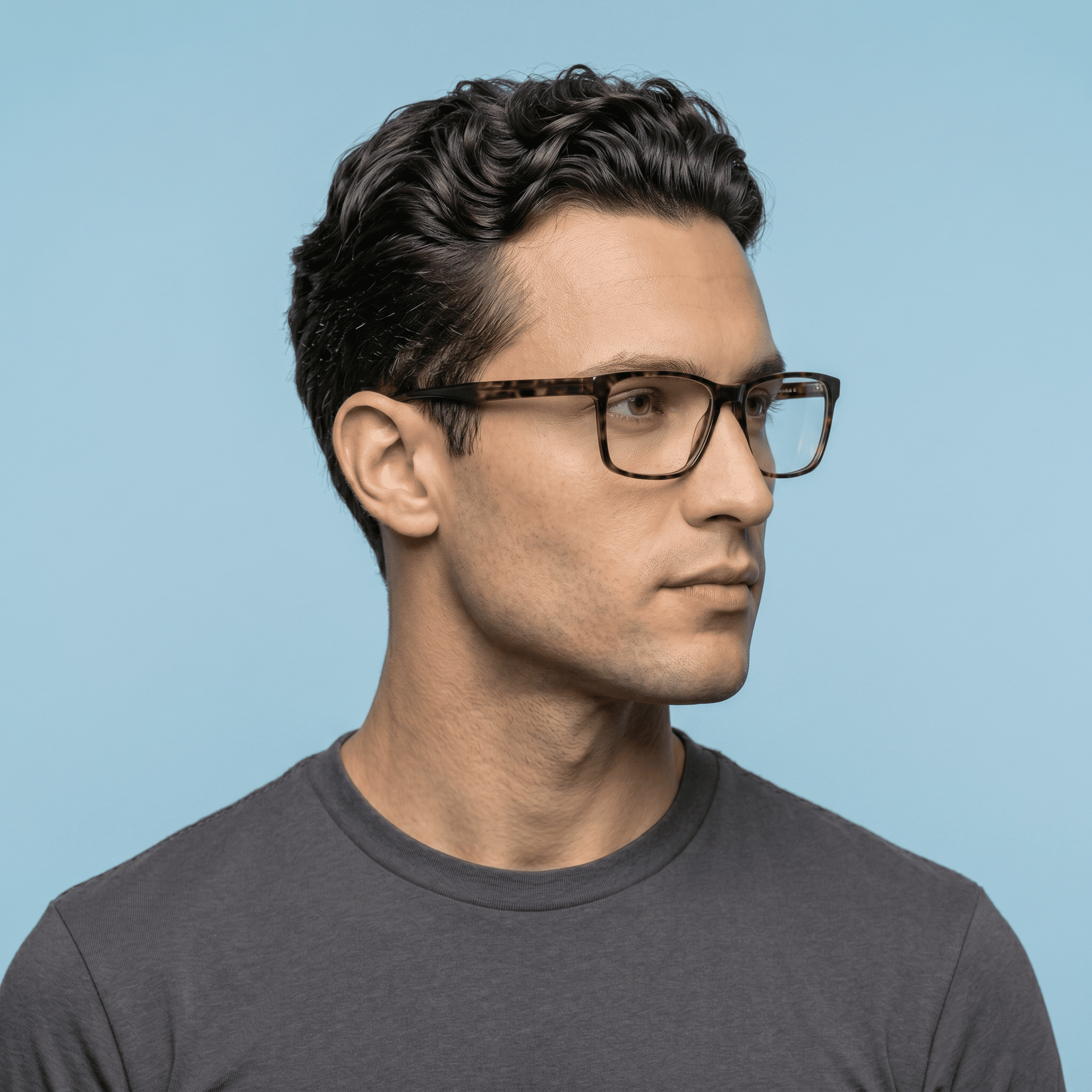 Brown Square Frames for Men