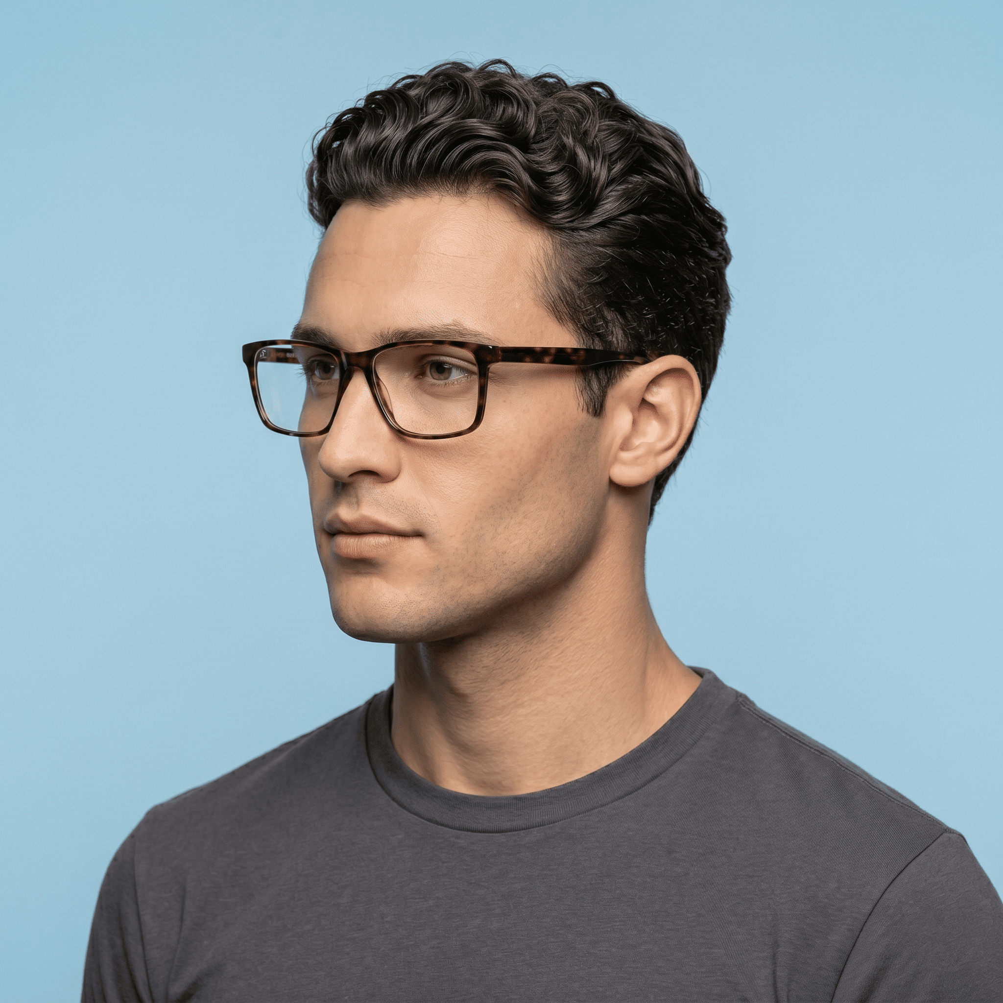 Brown Square Frames for Men