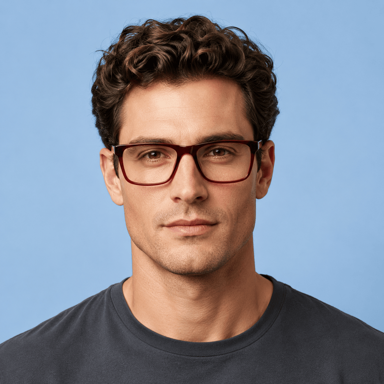 Maroon Rectangle Frames for Men