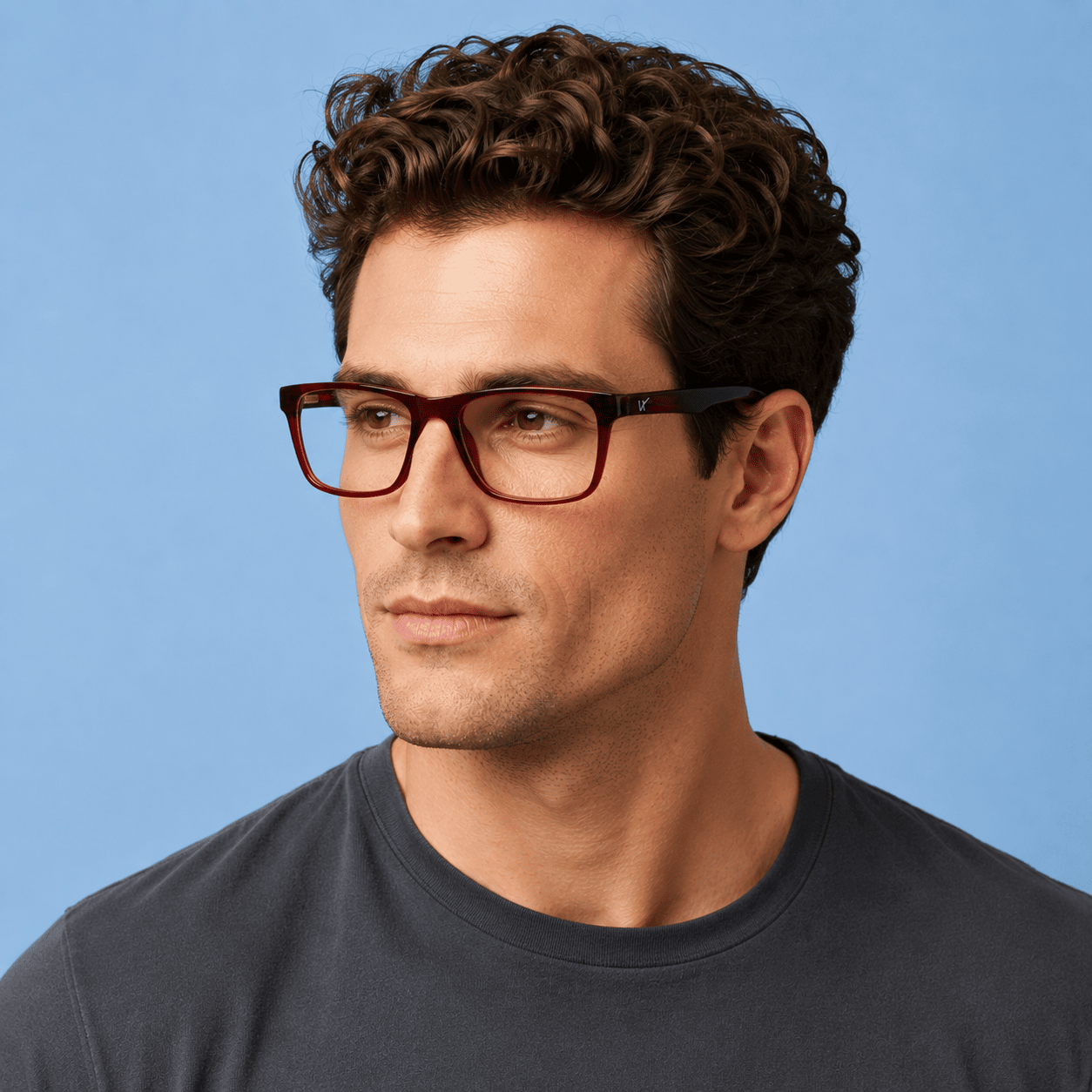 Maroon Rectangle Frames for Men