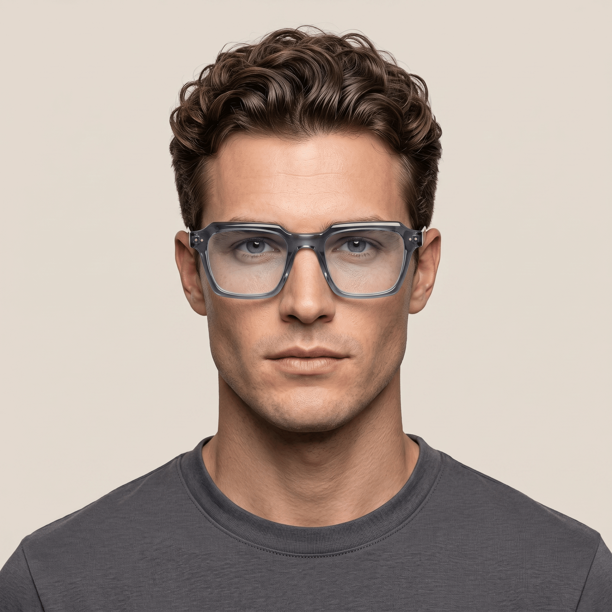 Grey Square Frames for Men