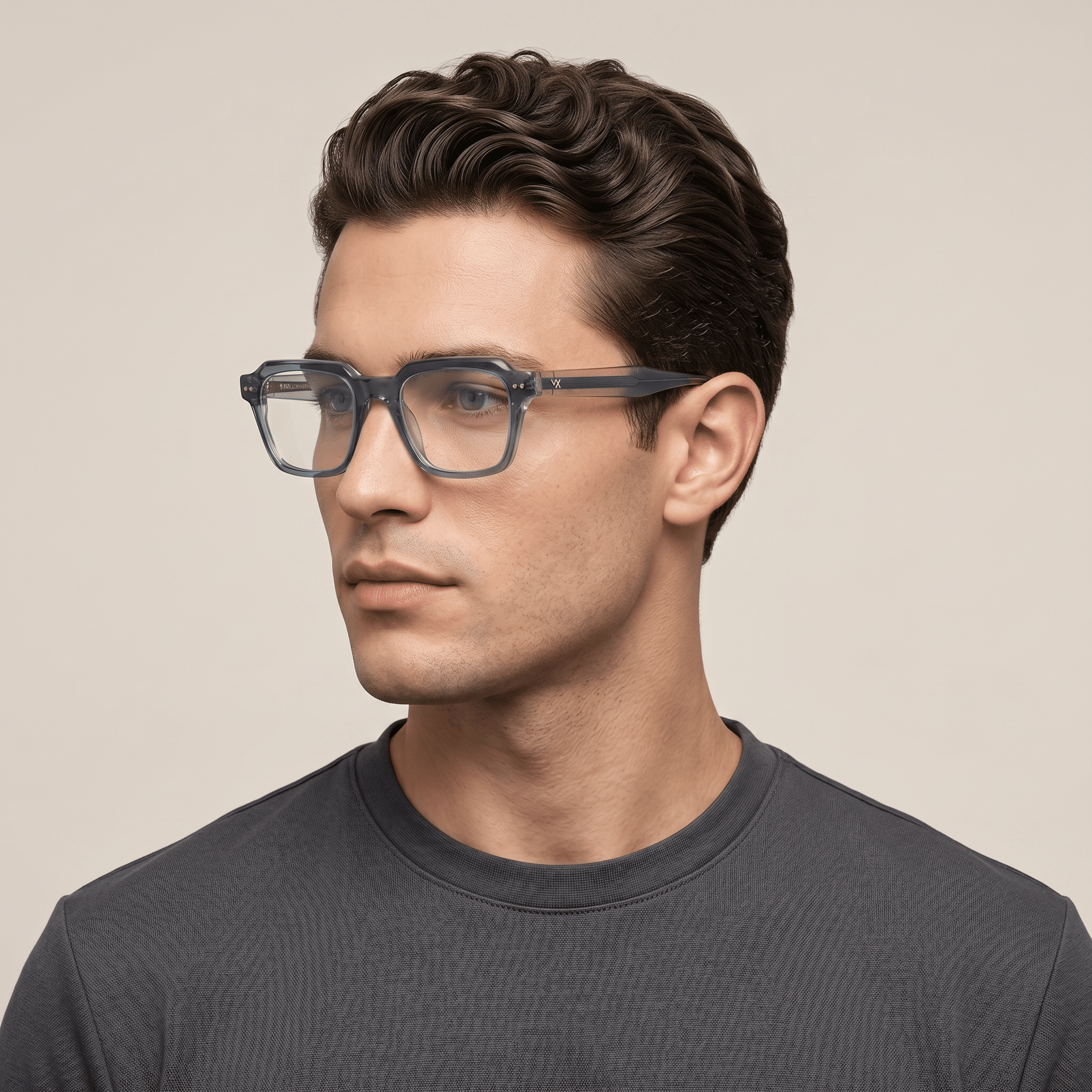 Grey Square Frames for Men