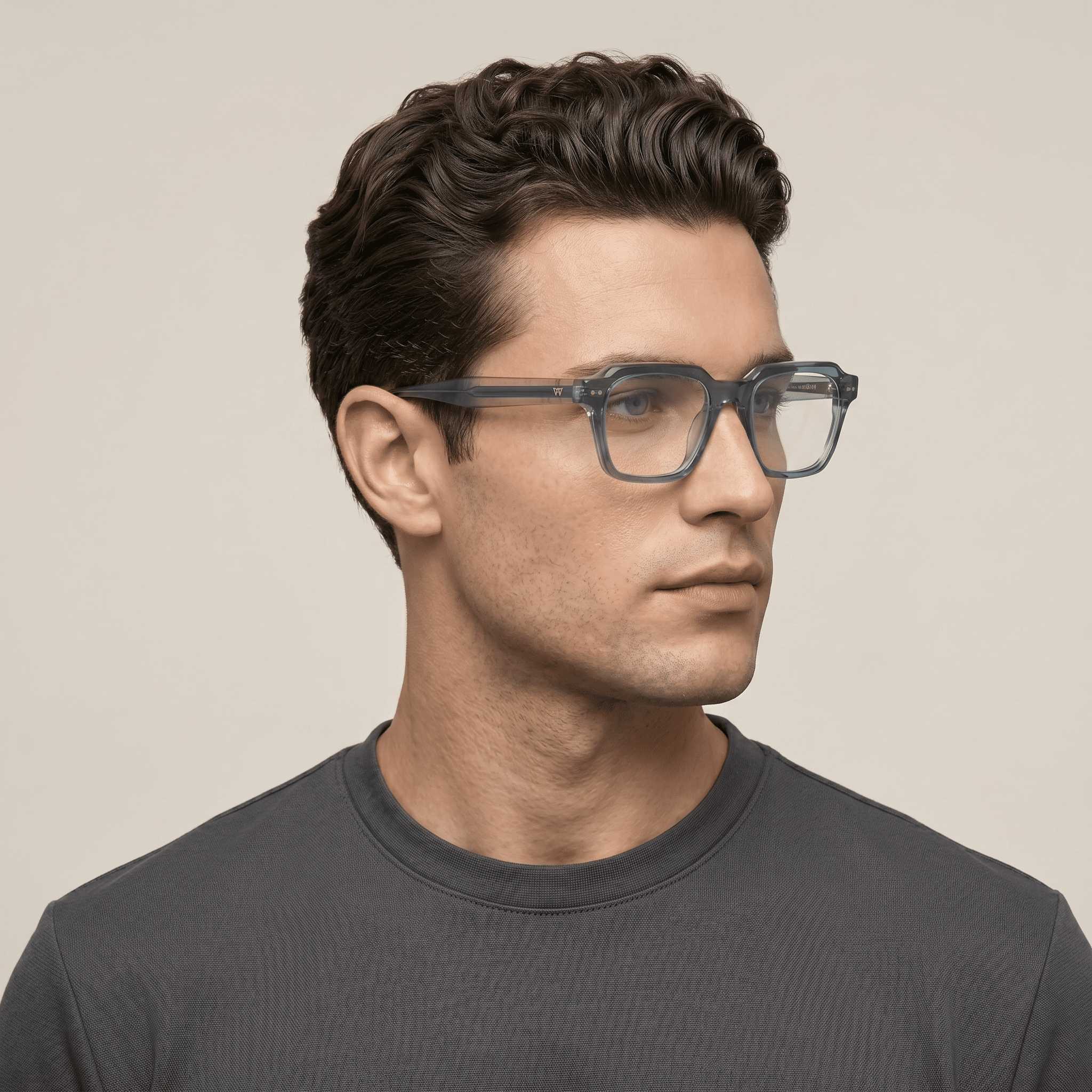 Grey Square Frames for Men