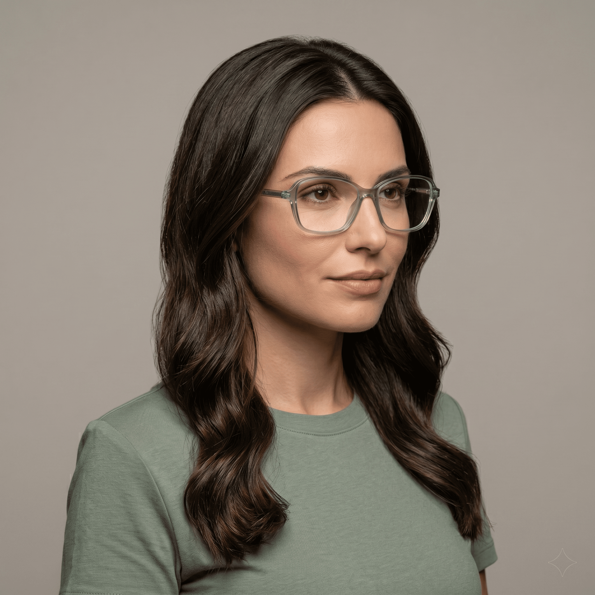 Green Square Frames for Women