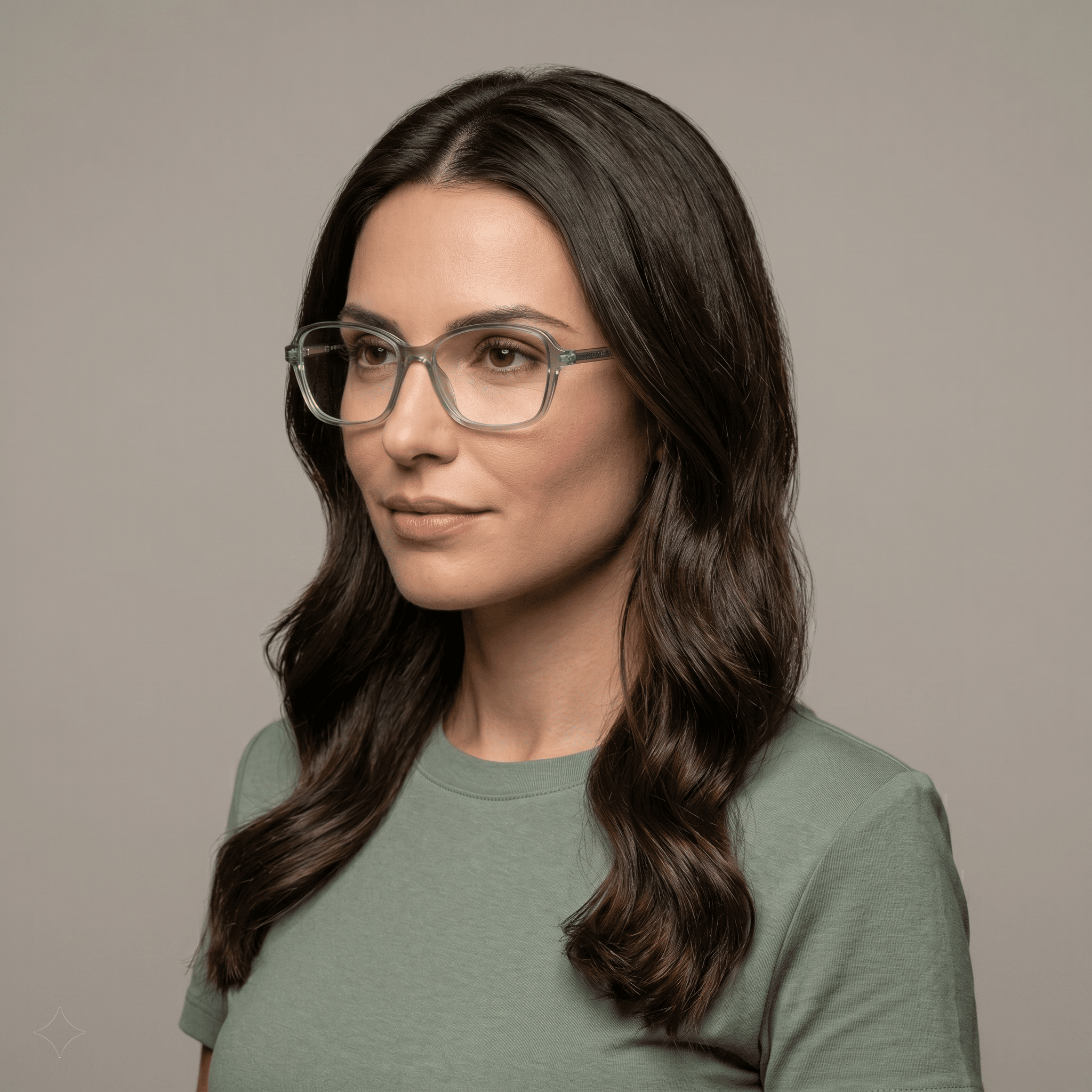 Green Square Frames for Women