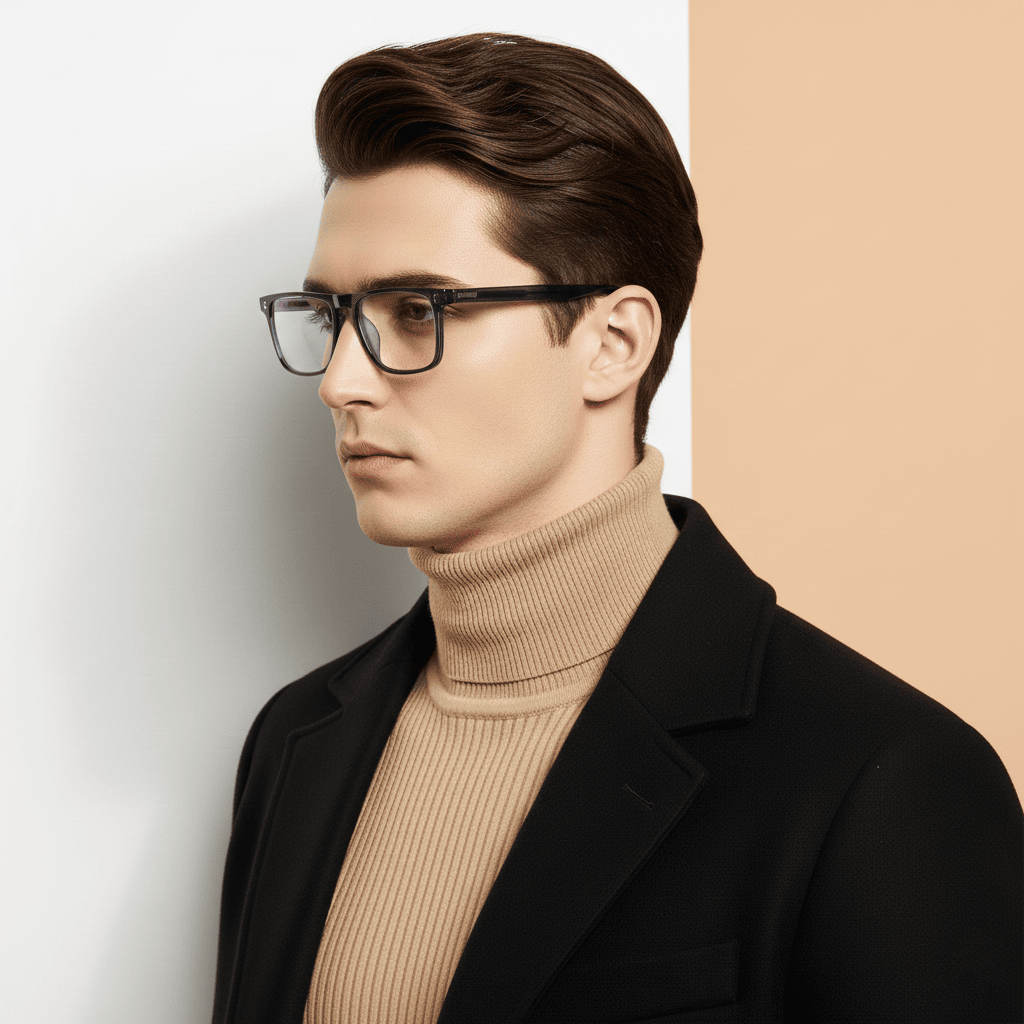 Blue Rectangle Computer Glasses for Men