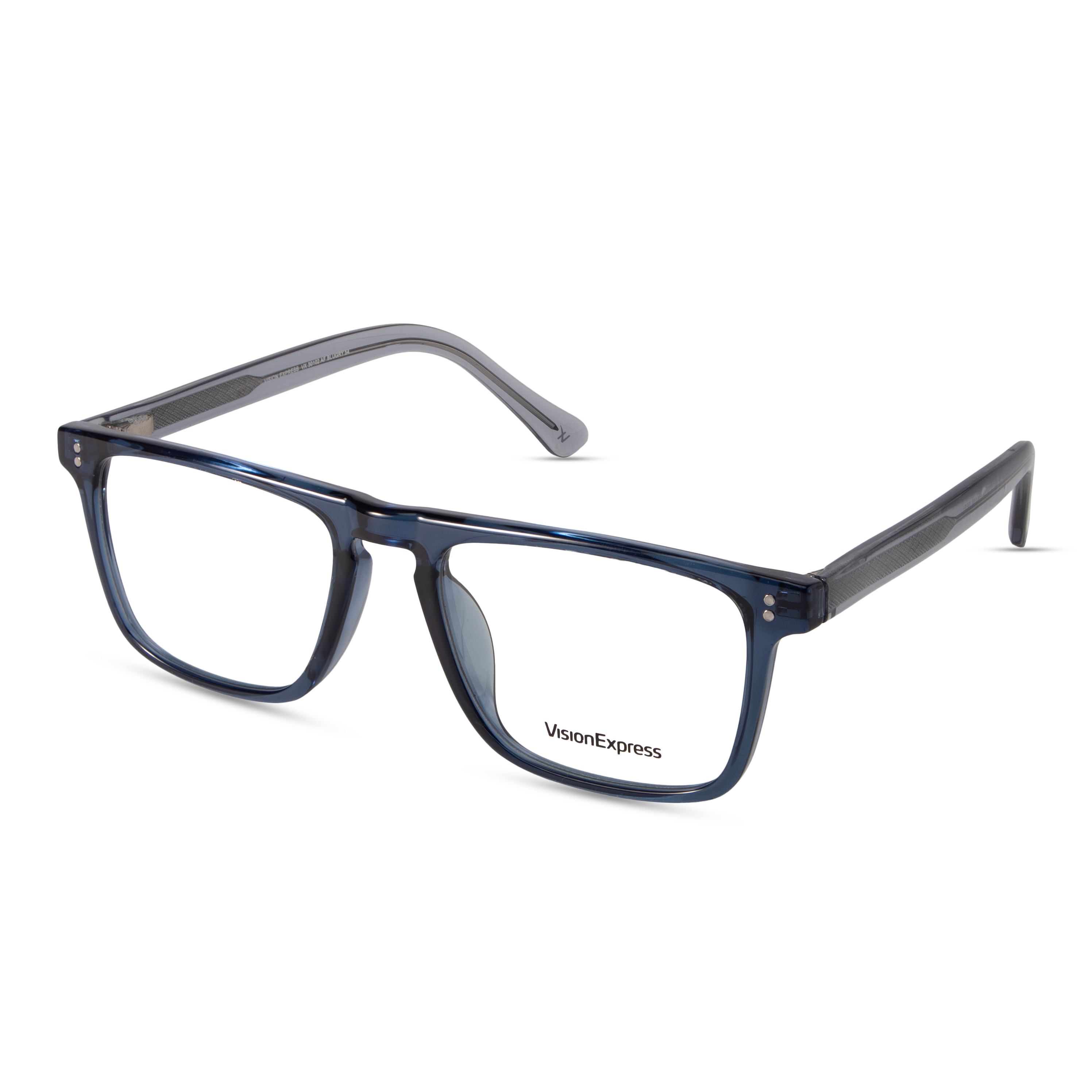 Blue Rectangle Computer Glasses for Men