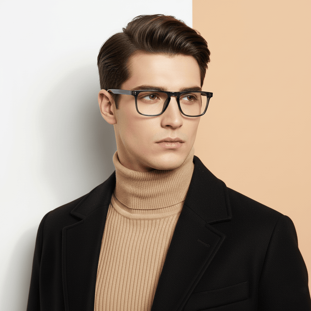 Blue Rectangle Computer Glasses for Men