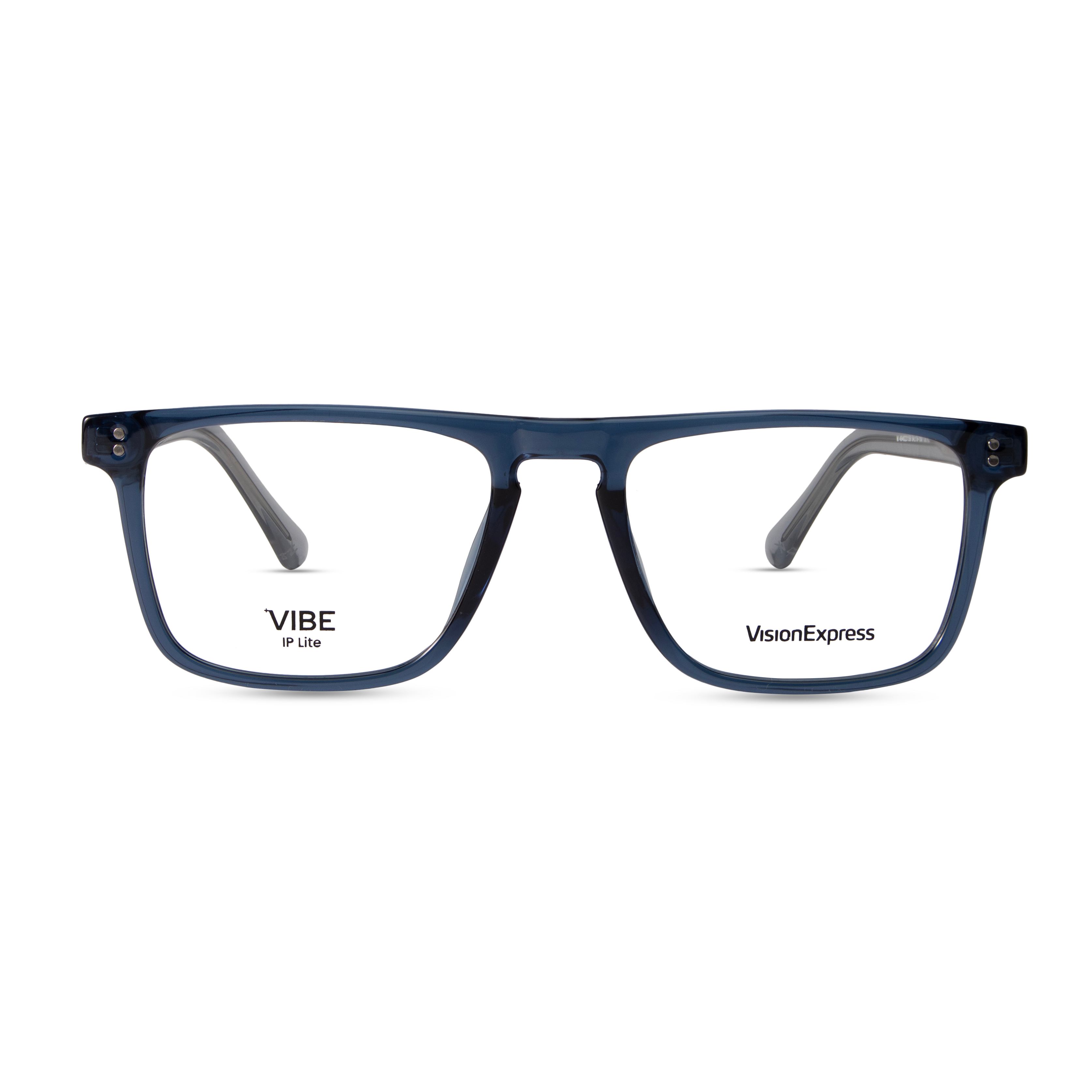 Blue Rectangle Computer Glasses for Men