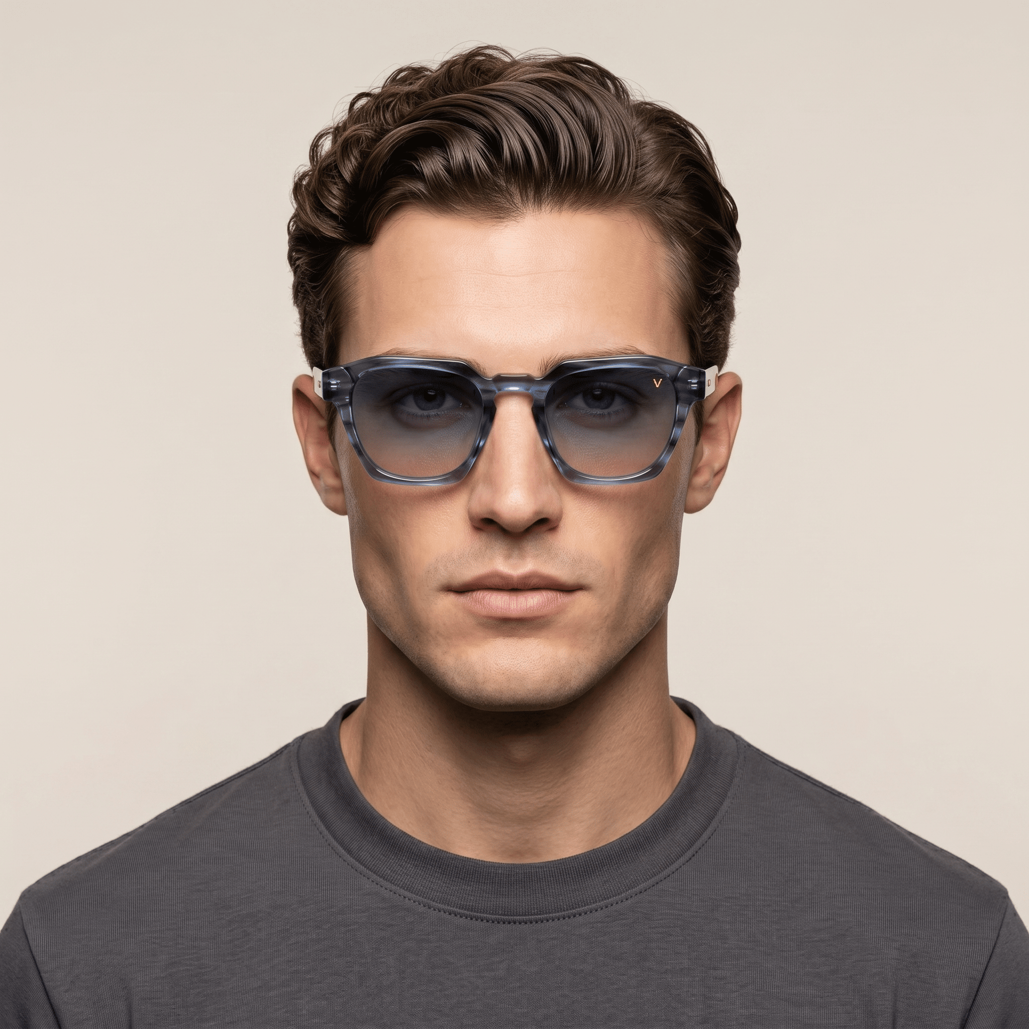 Blue Cat Eye Sunglasses for Men