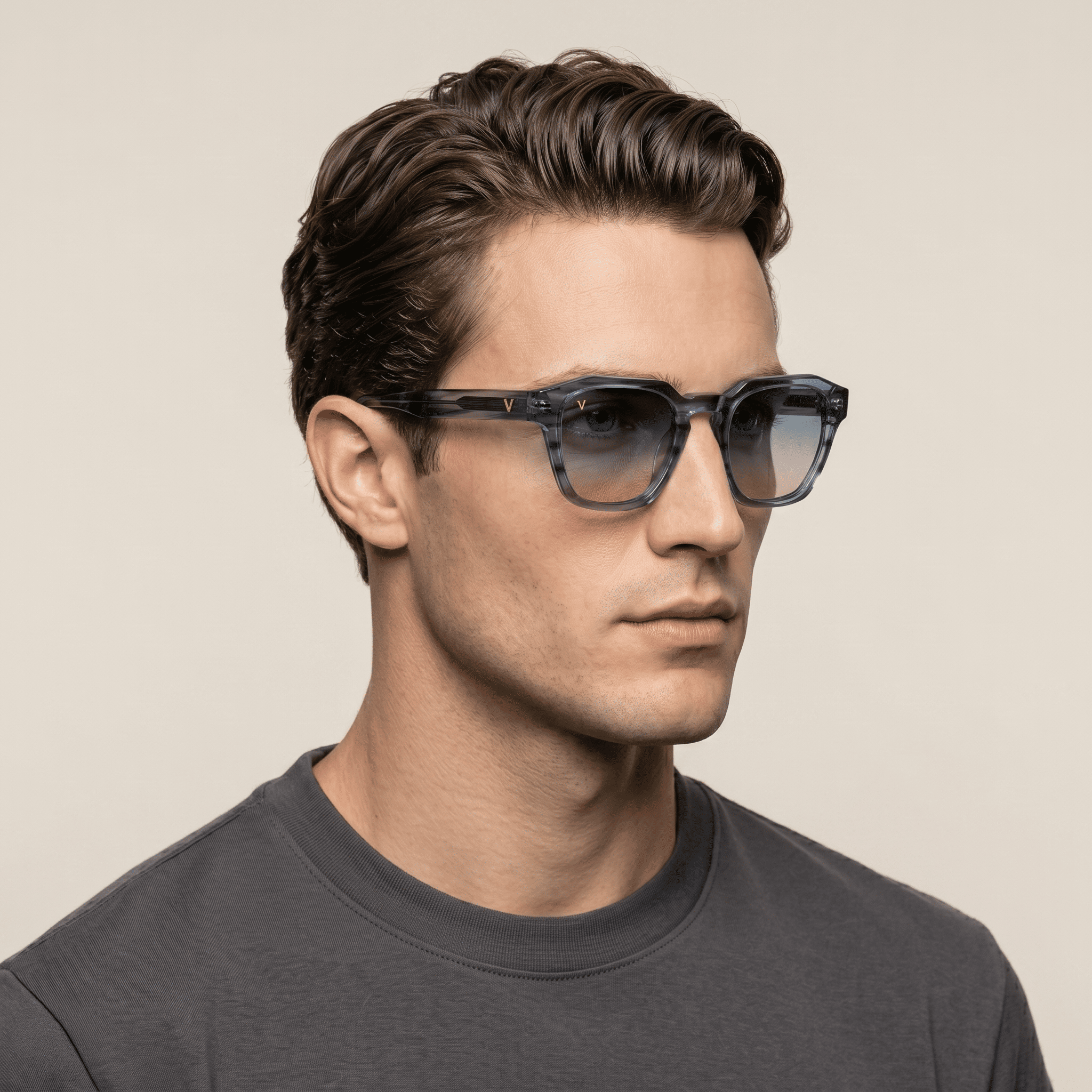 Blue Cat Eye Sunglasses for Men