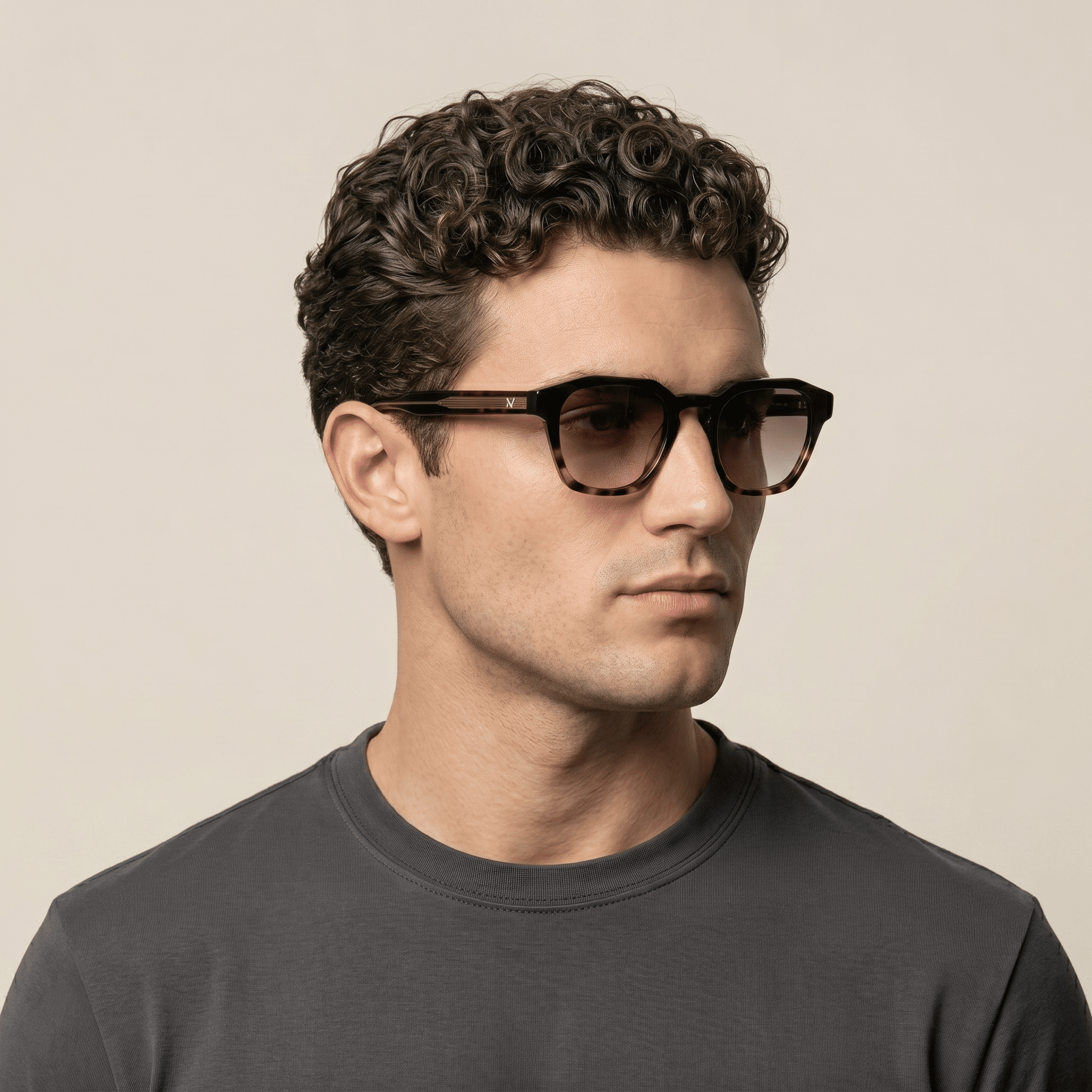 Black Square Sunglasses for Men