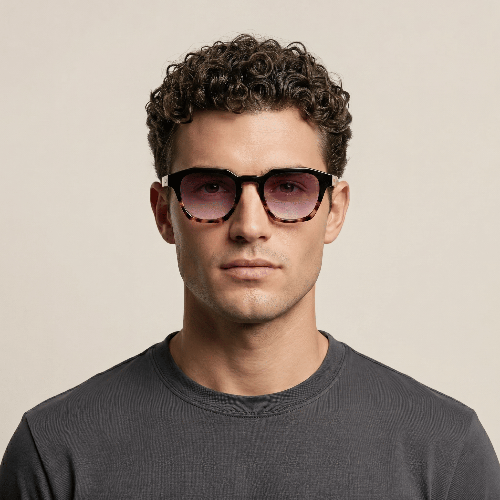 Black Square Sunglasses for Men