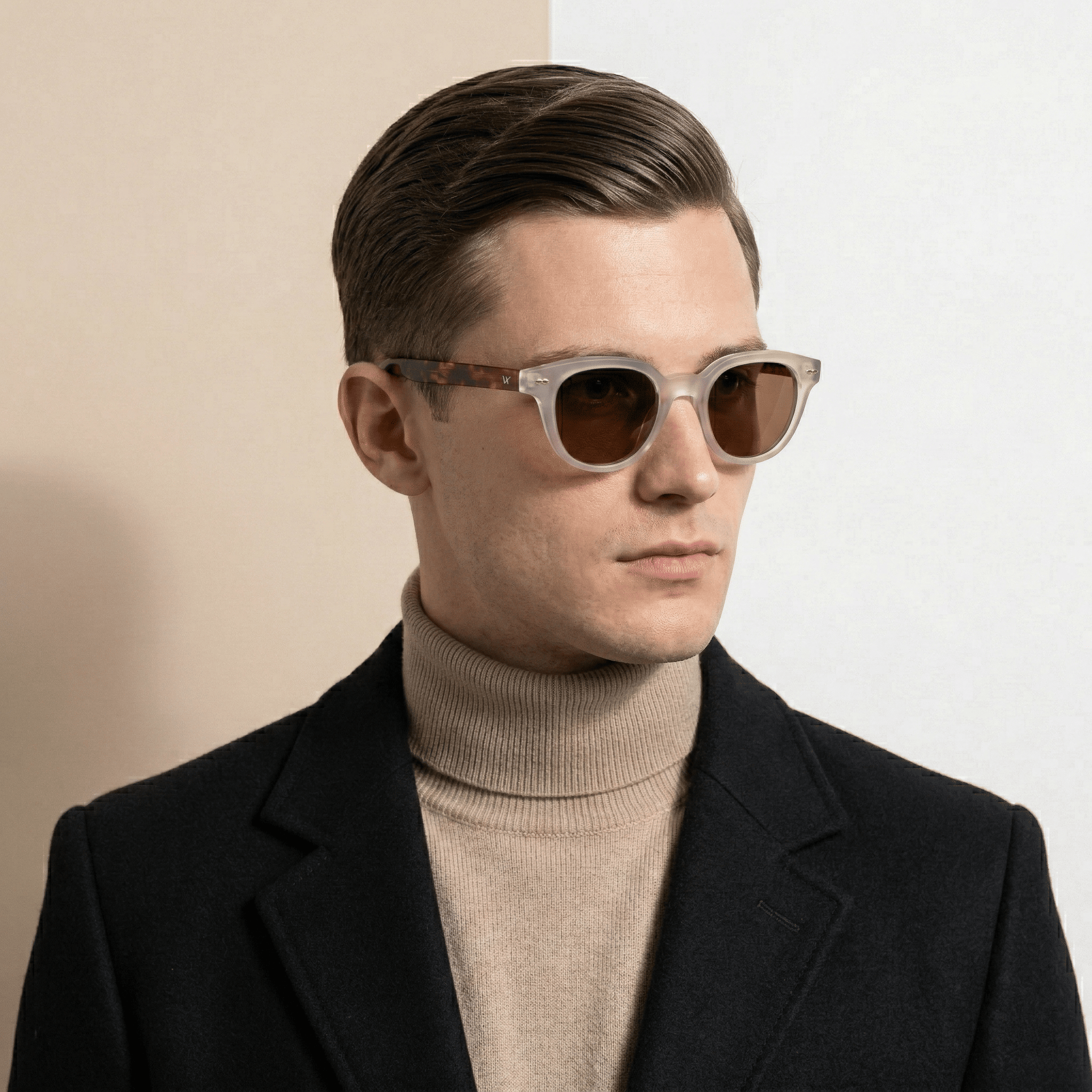 Clear Round Sunglasses for Men